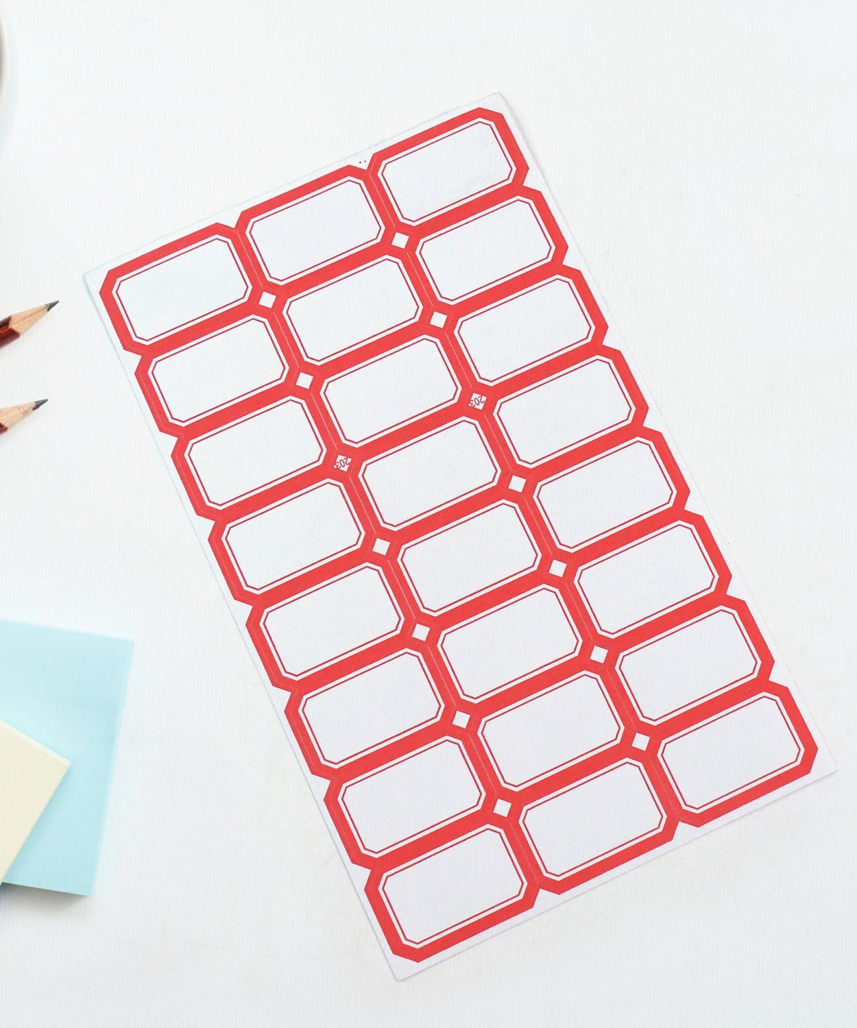 Multipurpose Writable Blank Label Sticker Sheets (1 Sheet)