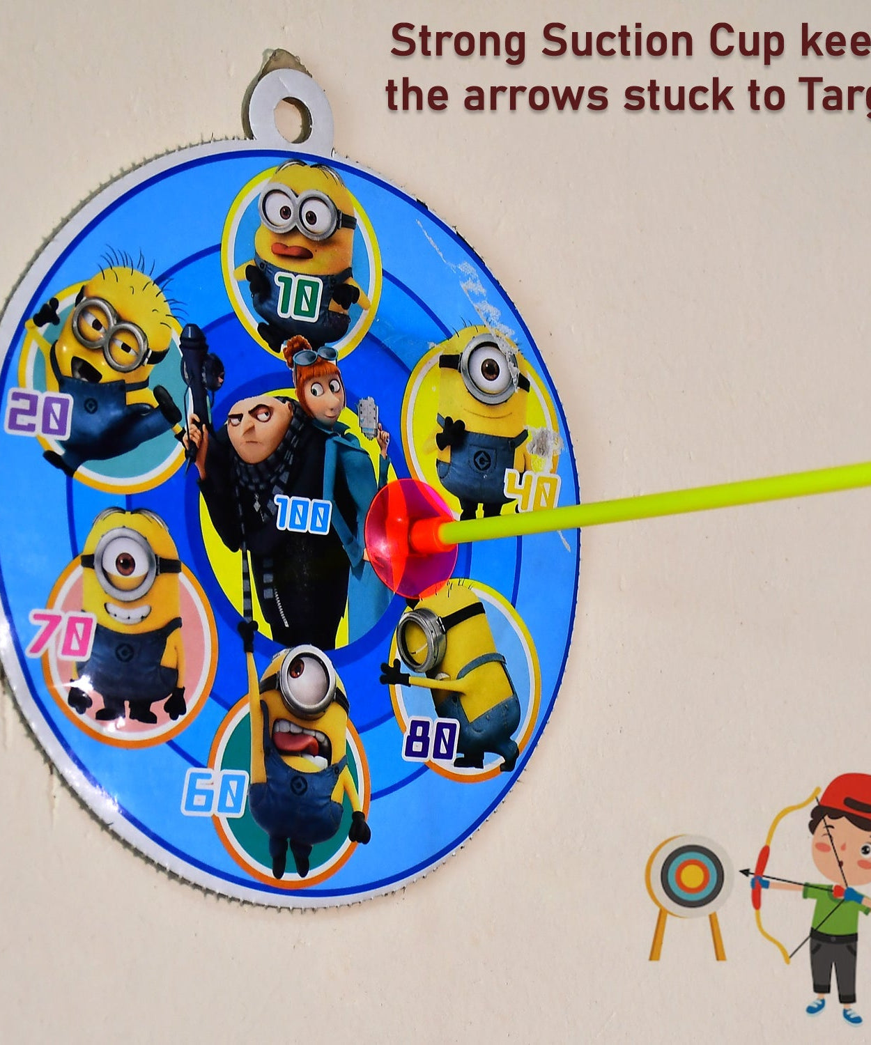 Kids archery set with bow, arrows, and target