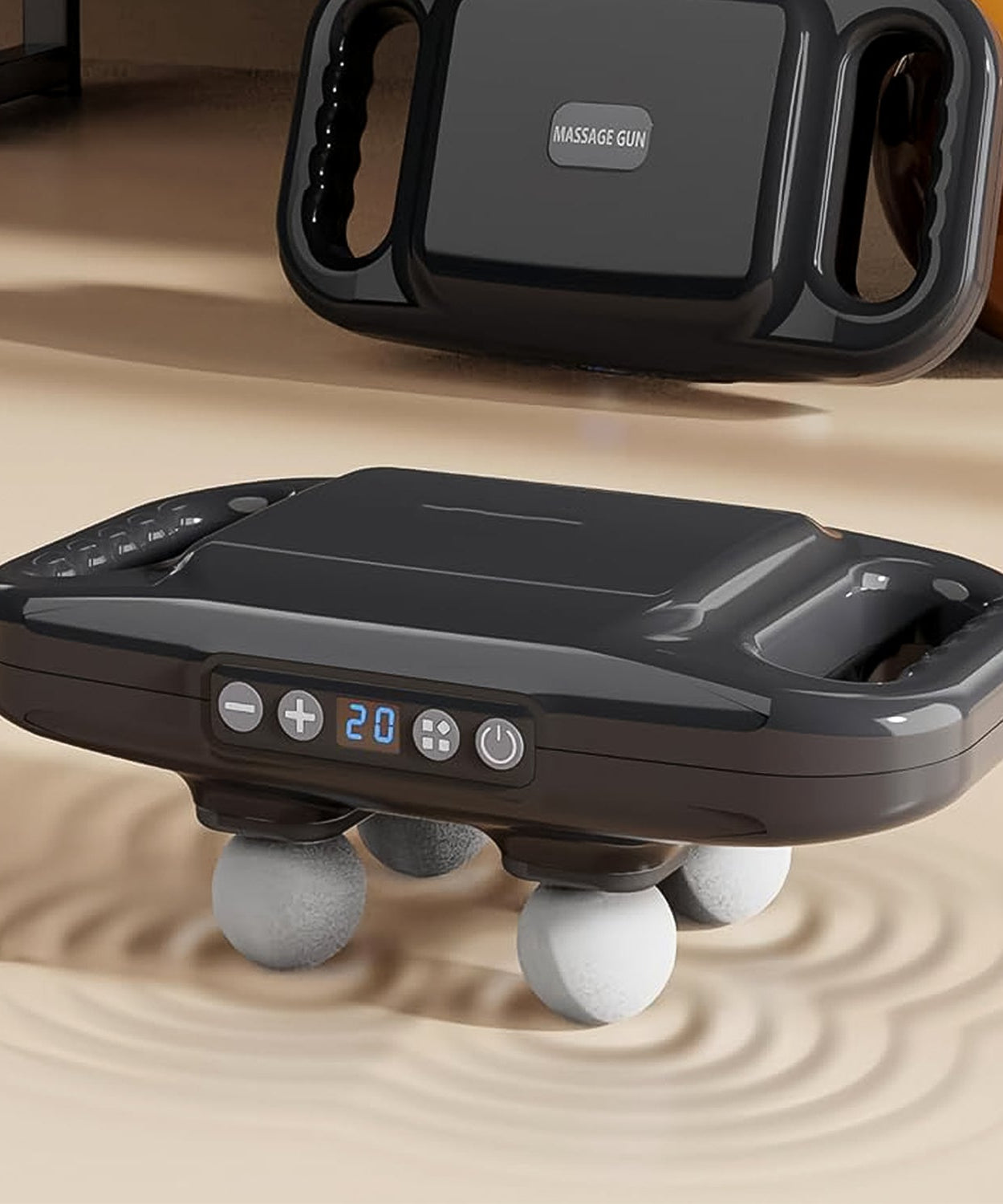 Handheld Full Body Massager 4-Head Massage Gun (1 Pc / Mix Color)