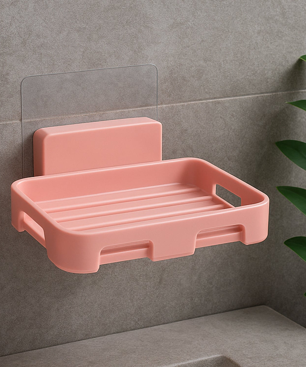 Self Adhesive Rectangular Soap Dish Holder (1 Pc)