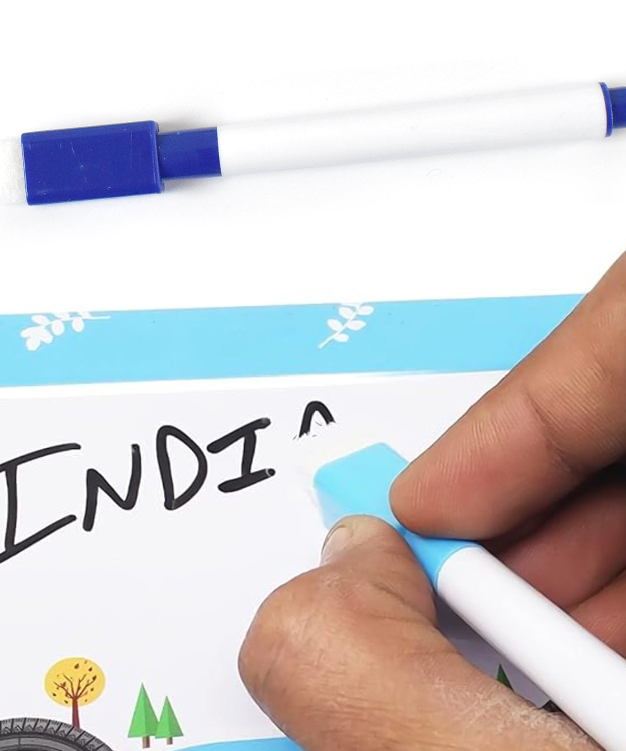 Cartoon Metal Compass Box for Kids with Stationery (6 Pc Set)