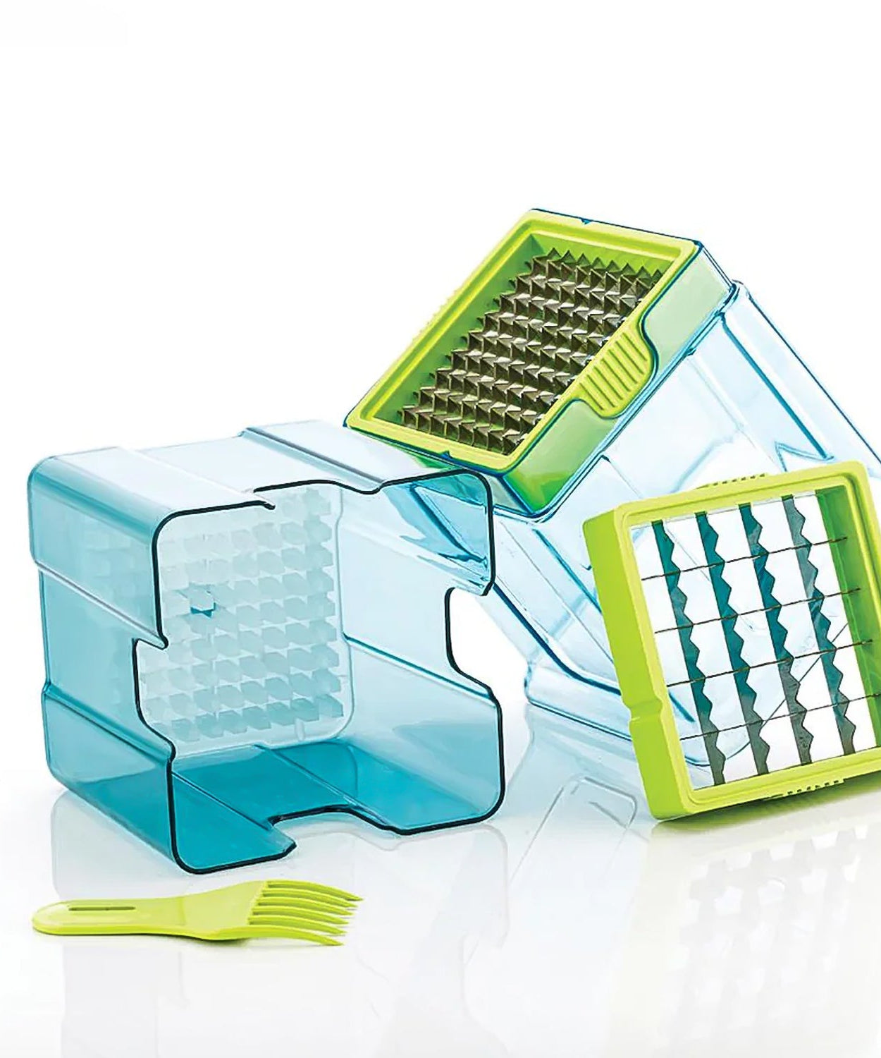 2-in-1 Potato Chipper & Slicer – French Fries Maker with Two-Blade Cutter (1 Pc)