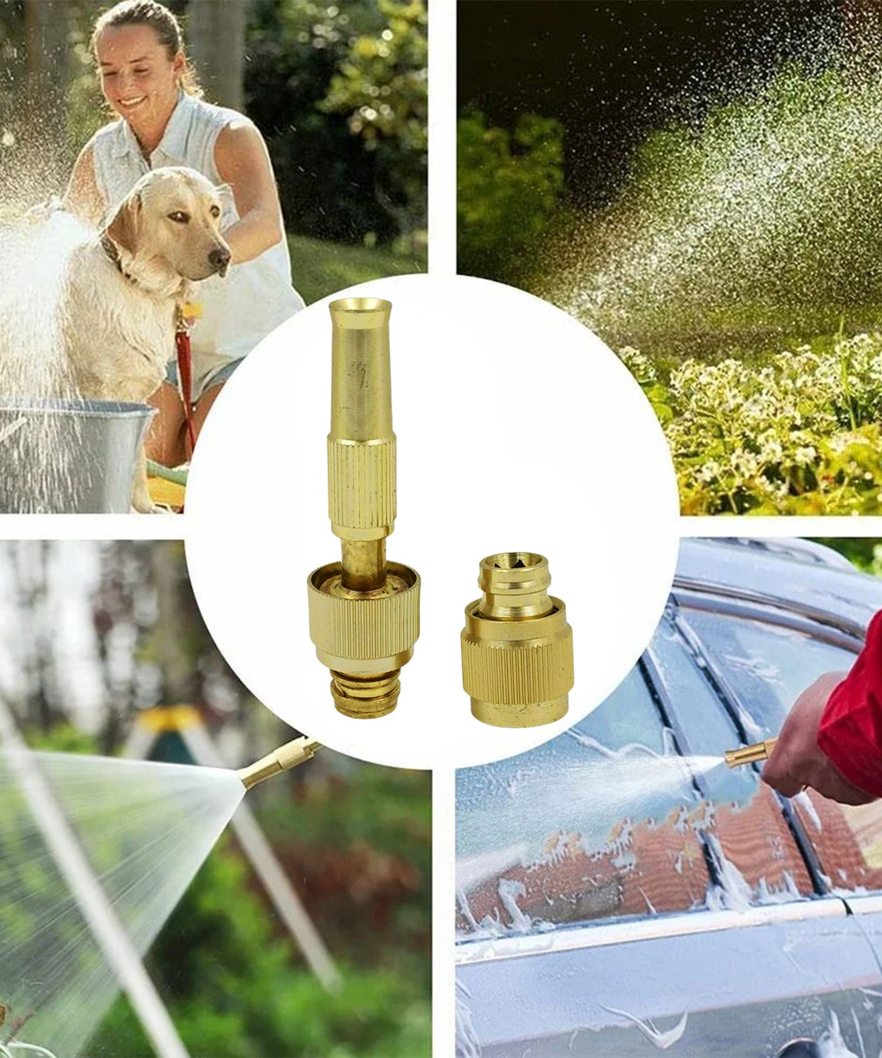water spray nozzle for water pipe booster nozzle for car wash nozzle with high pressure water adjustable brass nozzle water spray gun for gardening watering tools