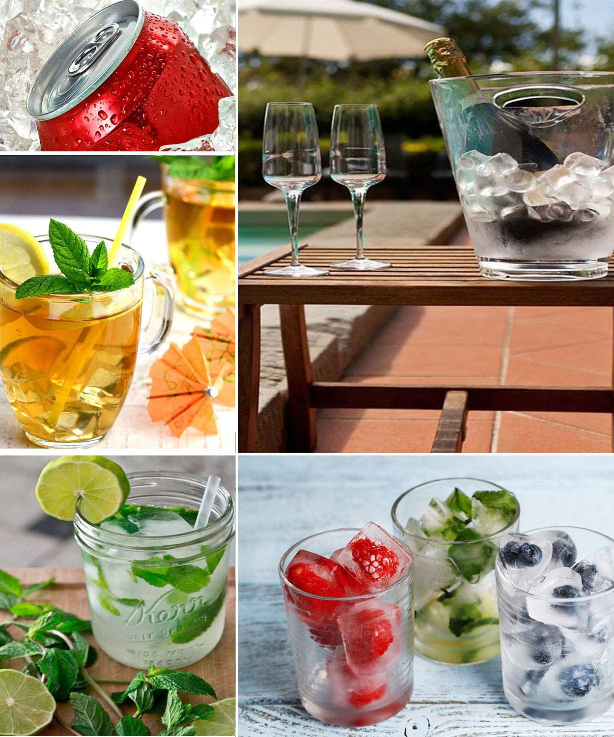 ice cube moulds, designed for freezer use.