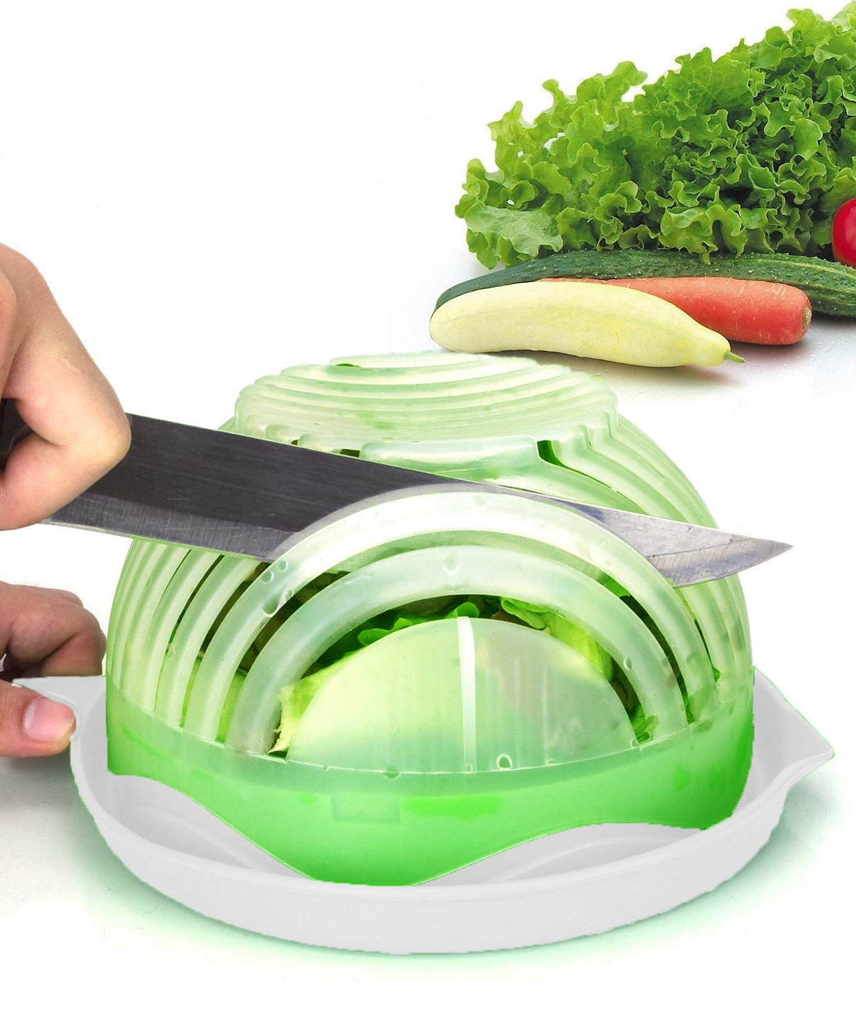 Portable Salad Cutter Bowl 