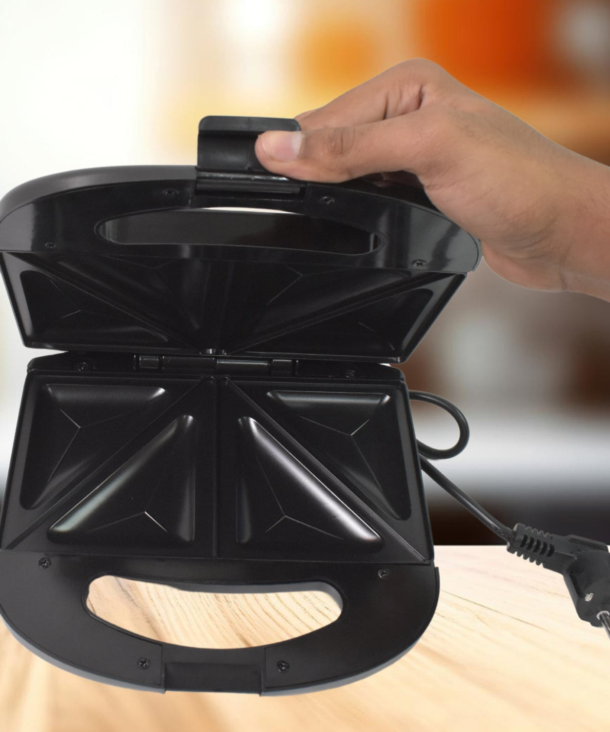 Sandwich Maker Makes Sandwich Non-Stick Plates| Easy to Use with Indicator Lights Sandwich toaster