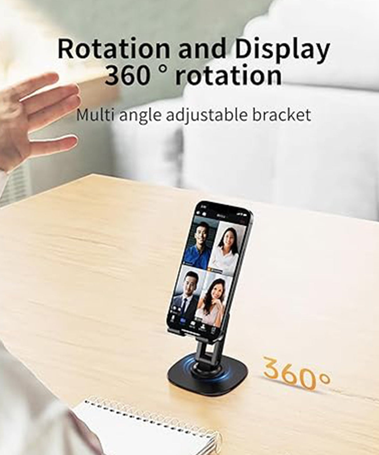 Mobile Stand Foldable & 360° Rotatable Mobile Stand (1 Pc)