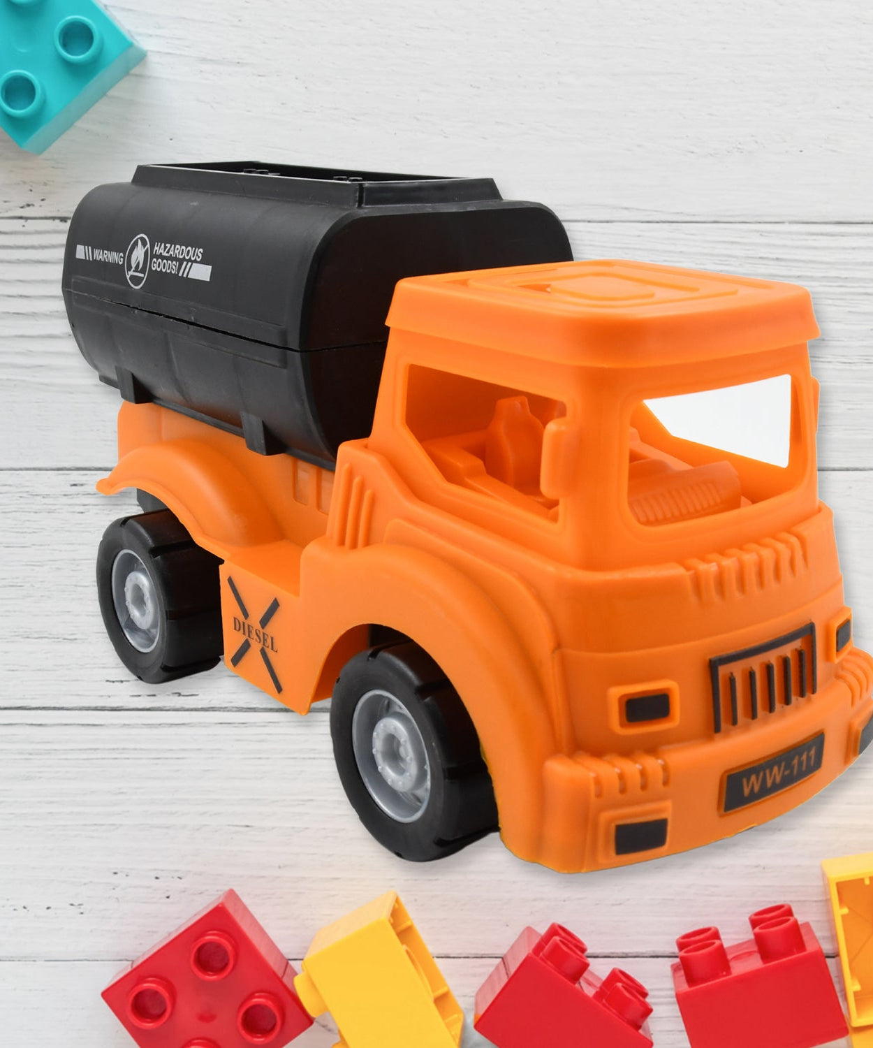 Tanker Truck Toys for Kids, friction power Vehicles Toy Truck, Plastic Truck, Friction Power Toy Trucks For Boys Girls, & Kids (1 Pc / Mix Color)