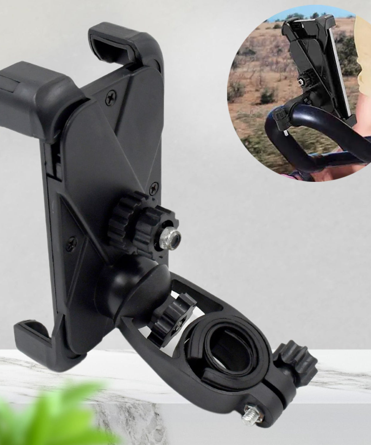 360° Rotation Phone Mount Motorbike Phone Holder (1 Pc)