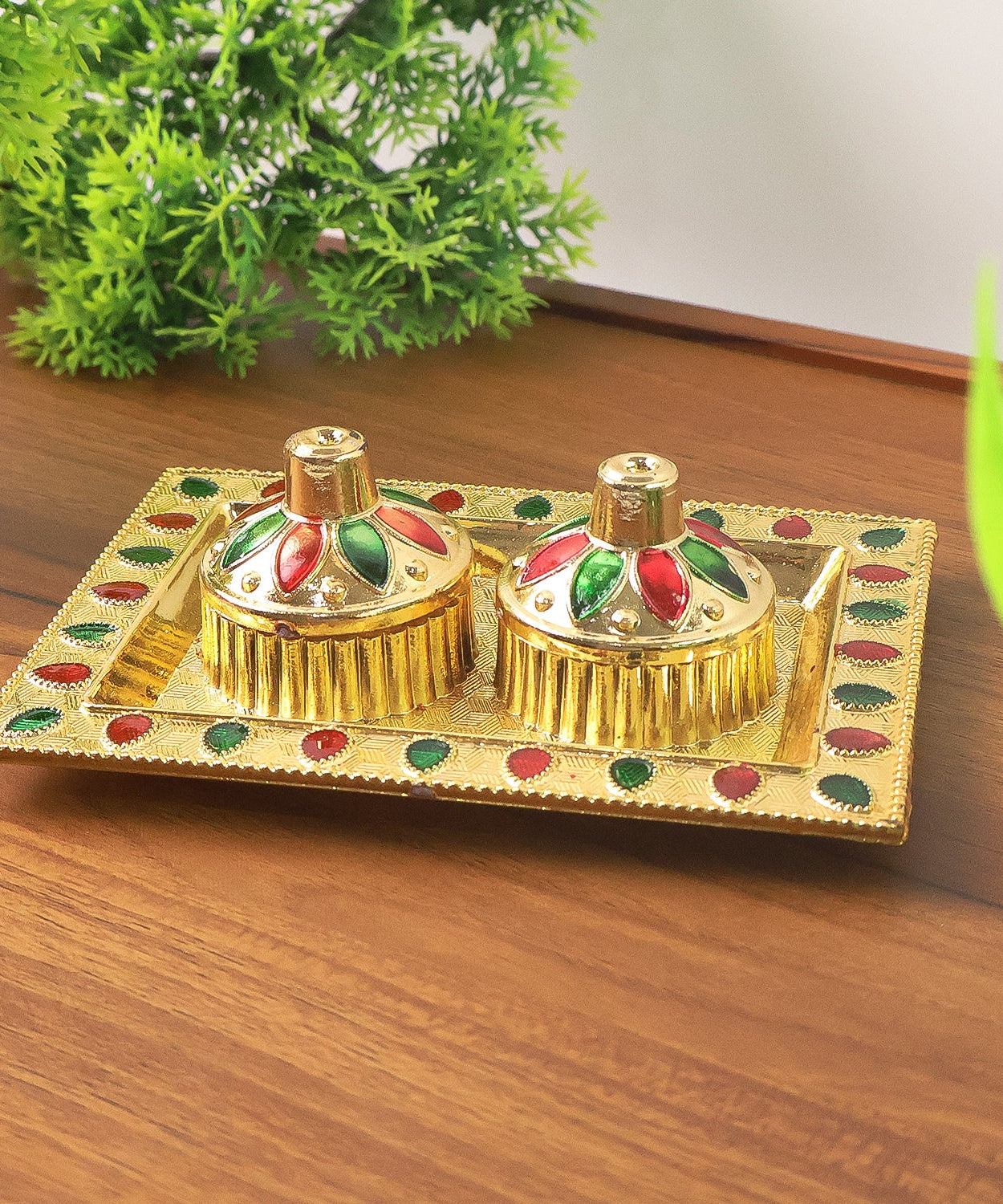 Rakasha Bandhan Special Puja Thali, Kumkum Thali Holder, Pooja Return Gift, Indian Housewarming Gifts, Brother / Bhai / Bhabhi / Sister / Family   for Rakshabandhan, Diwali