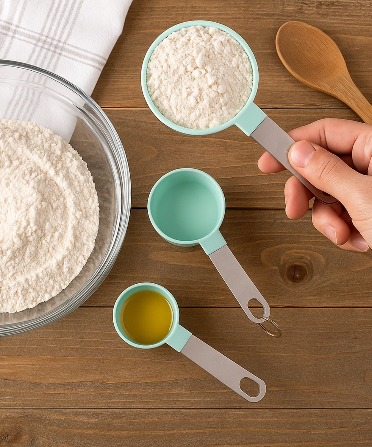 Measuring Cups Set 1/3 Cup (78 ml), 1/4 Cup (59 ml), 1/8 Cup (30 ml)