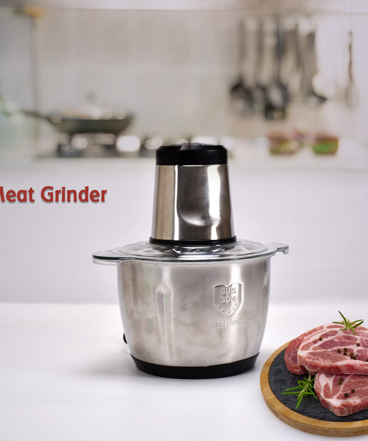 Meat grinder close-up