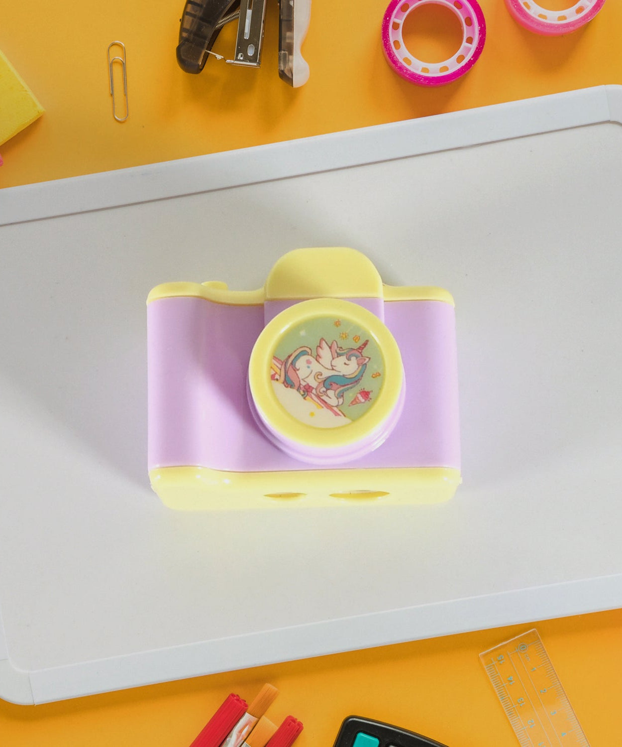 Camera Shape Pencil Sharpener – Stylish & Lightweight Manual Sharpener for Kids & Office Use (1 Pc)