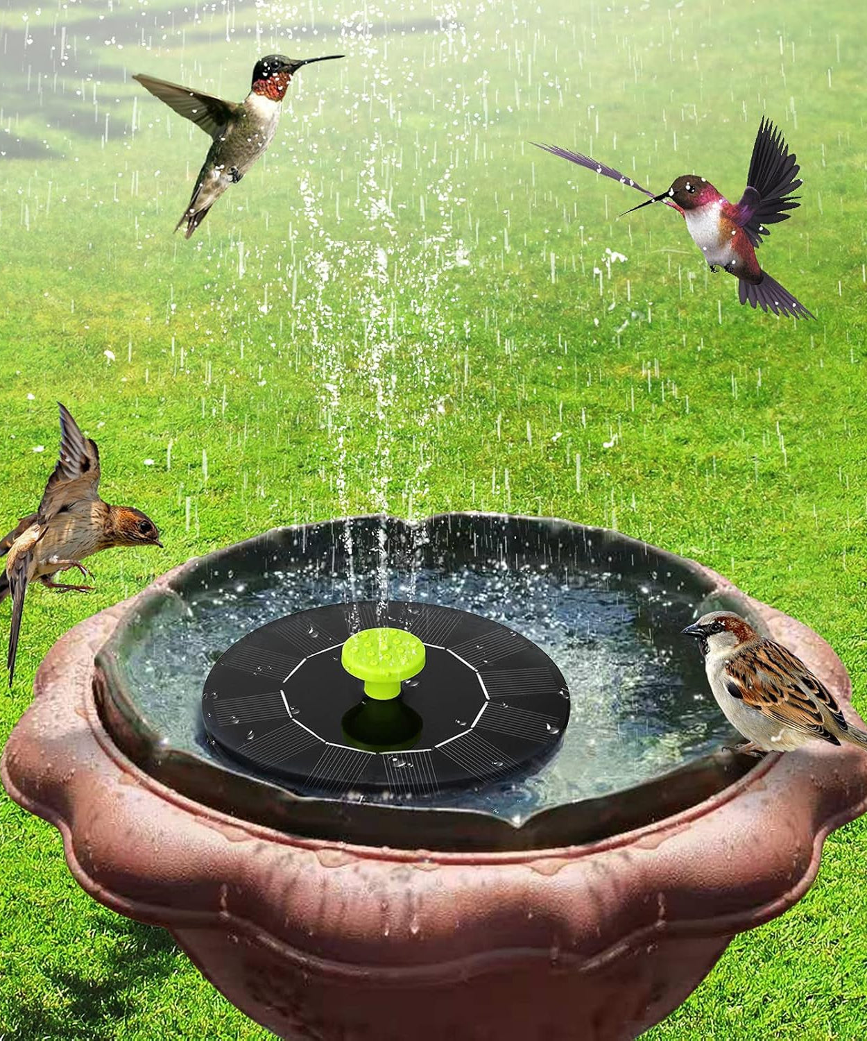 Solar-Powered Garden Fountain Pump 1 Set