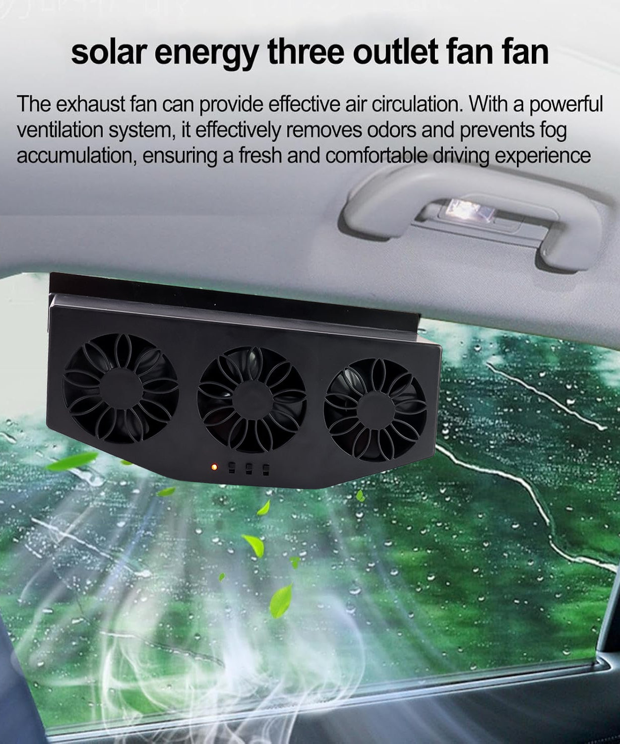 3-Fan Solar Car Vent Exhaust System