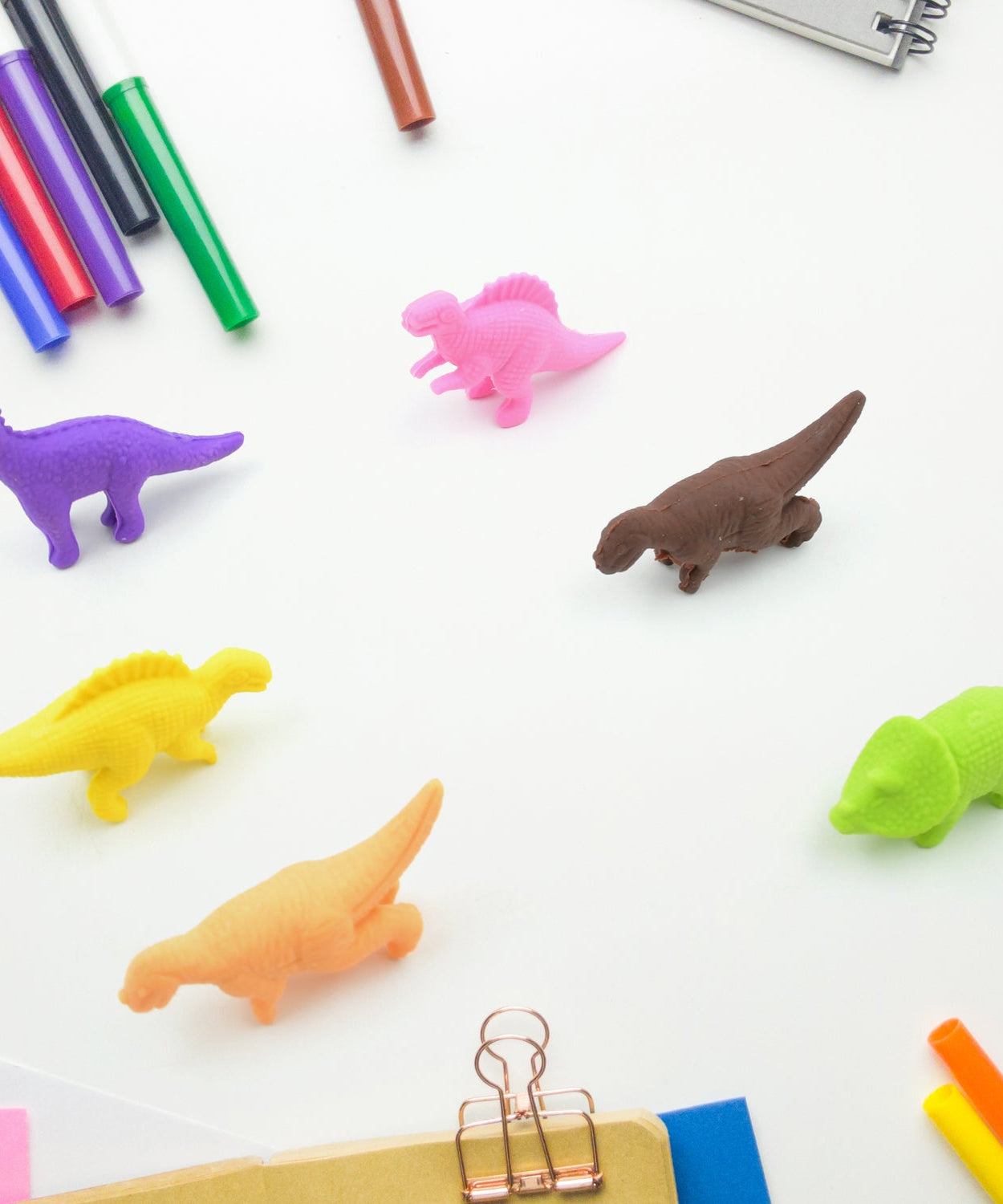 Dinosaur Shaped Erasers for Kids, 3D Puzzle Erasers, Classroom Prizes (6 Pcs Set)