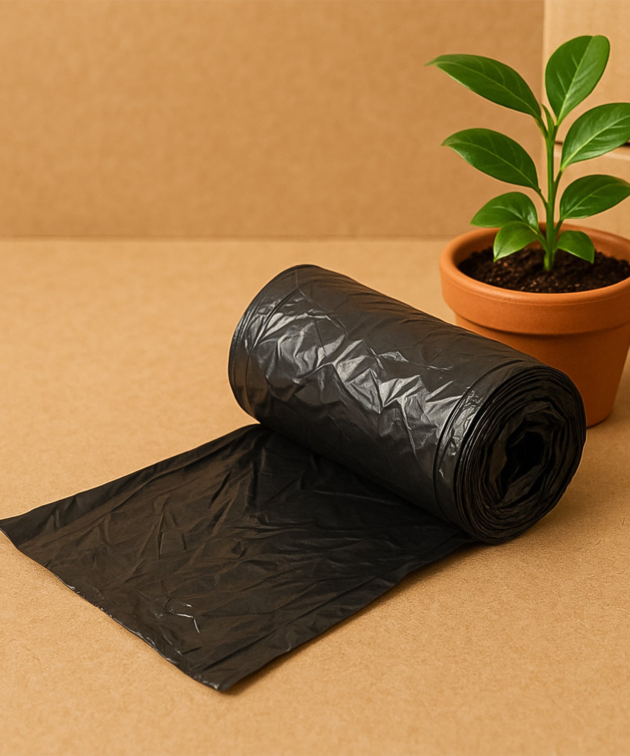Bio-degradable Eco Friendly Garbage / Trash Bags Rolls (50x60 Cm / 1 Pc)