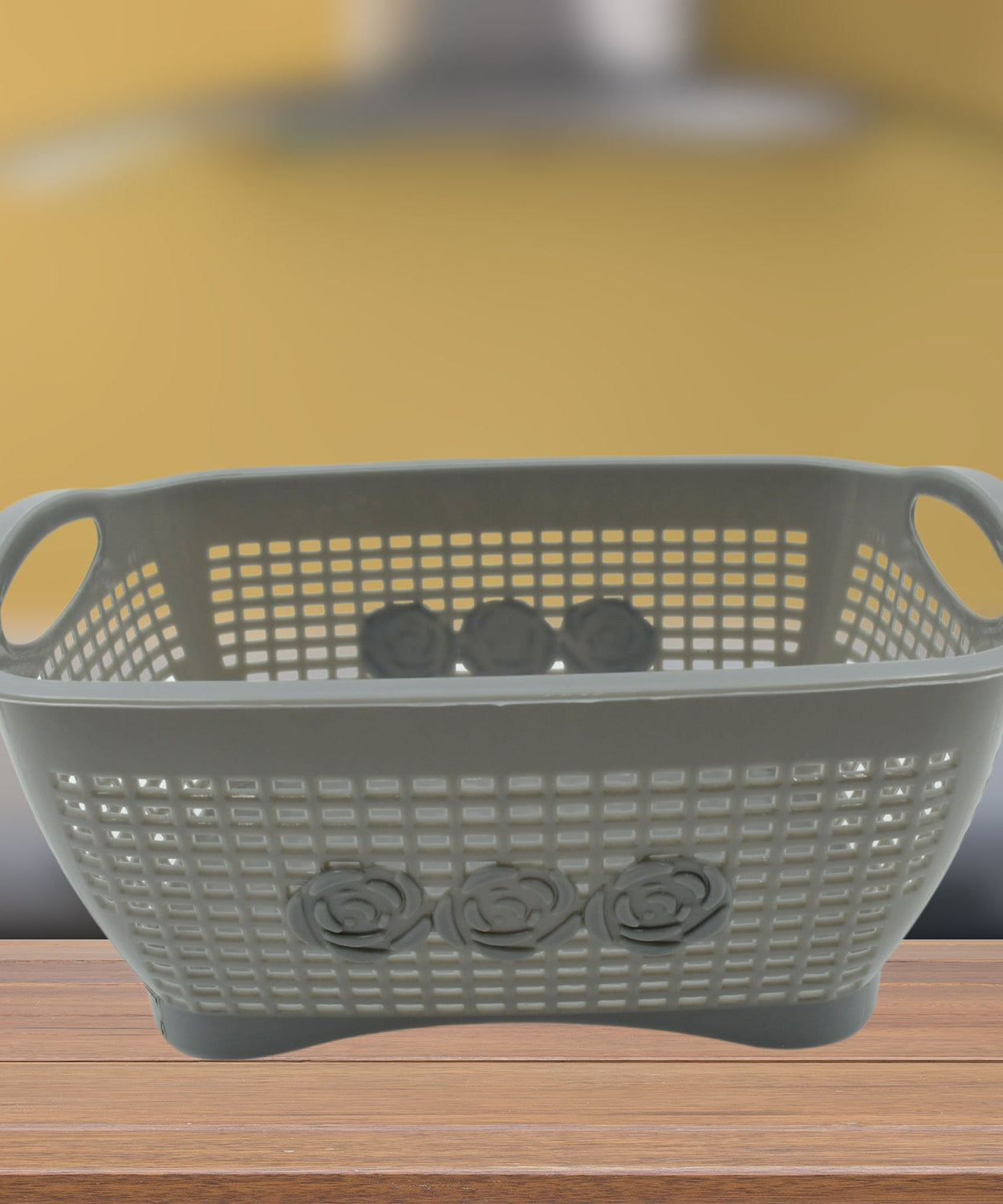 Multipurposes Plastic Basket, Organizer for Kitchen, Countertop, Cabinet, Bathroom with Lid, Plastic Storage Basket For Store Fruits, Vegetables, Magazines, Cosmetics, Stationary (1 Pc / Mix Color )