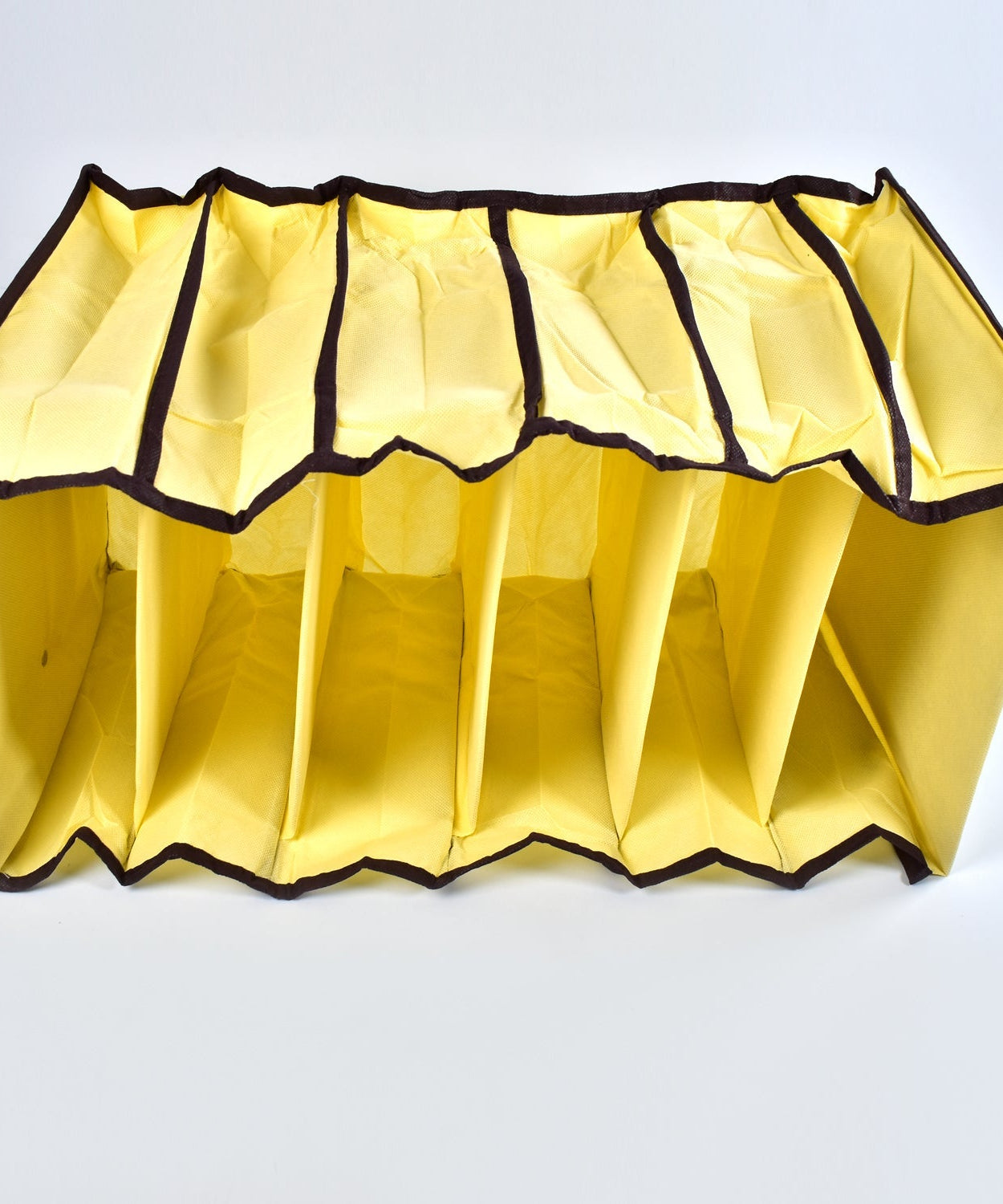 Sweater and clothing shelves with dust protection.