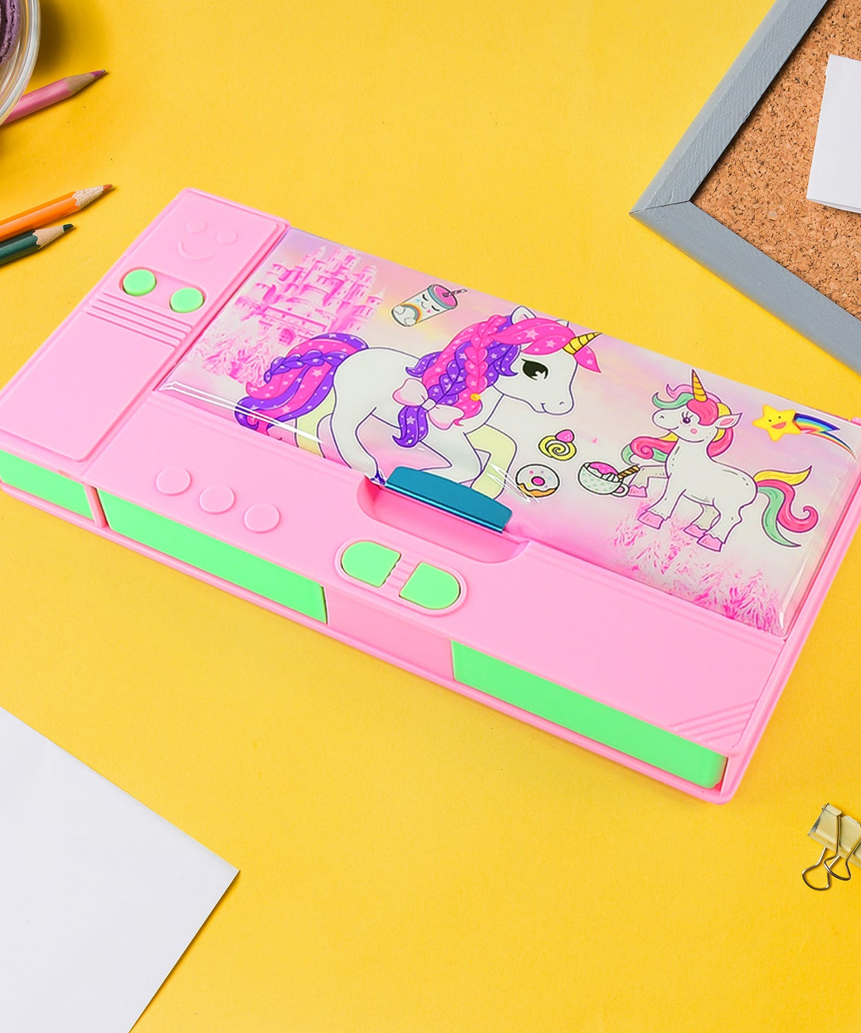 Multi Purpose Gadget Jumbo Pencil Box Compass  Jumbo 2 Side Slot Geometry Box Compass Use School , Traveling & Studio