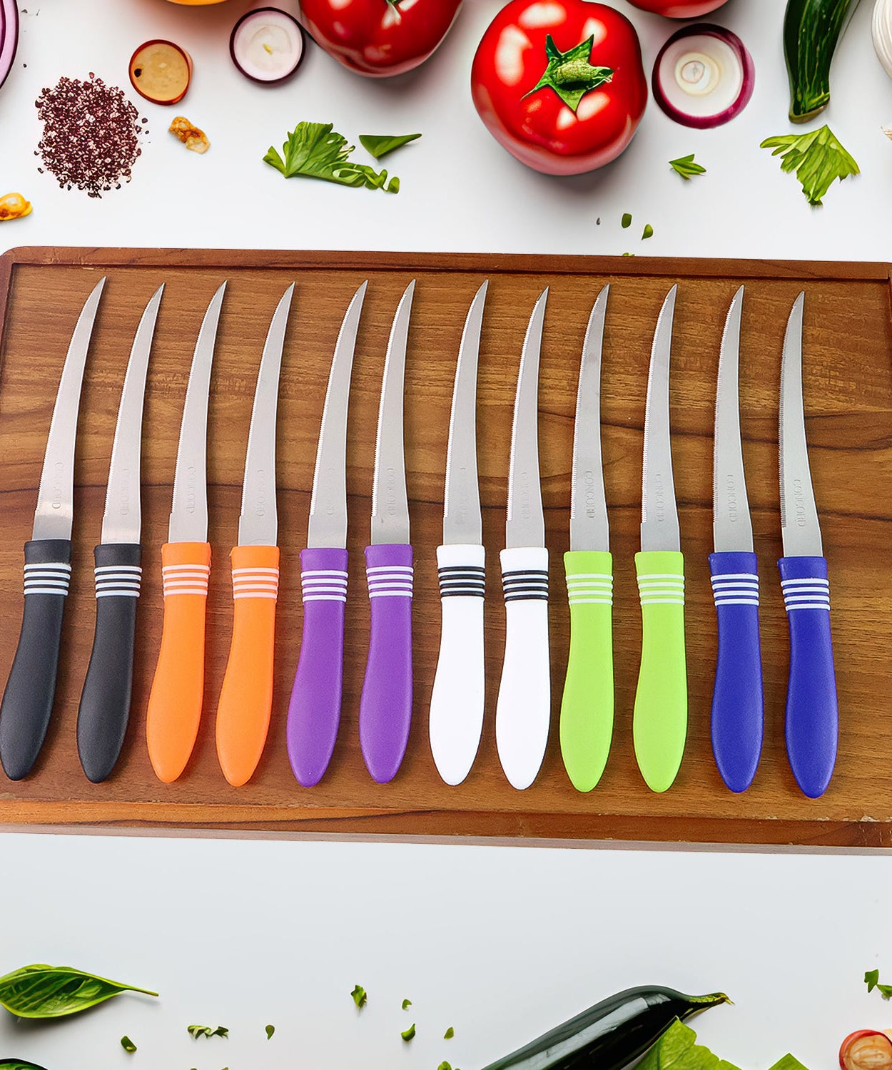 Stainless Steel Multipurpose Serrated Knife Set (12 Pc)