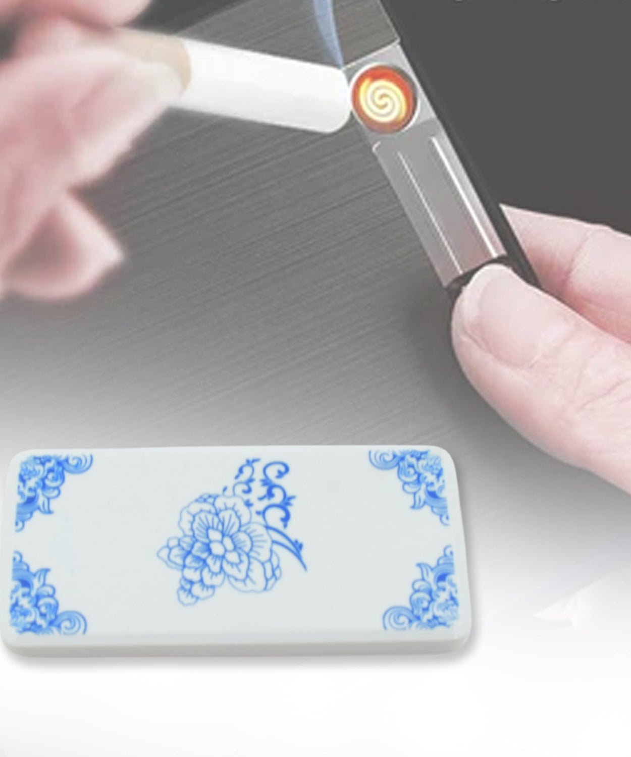 Stylish Electric USB Lighter for Men & Women, Regular Cigarettes Portable USB Rechargeable Flameless, Coil Slim Cigarette Lighter with Charging Cable, Windproof E lighter, Lighter for Smoking (1 Pc )