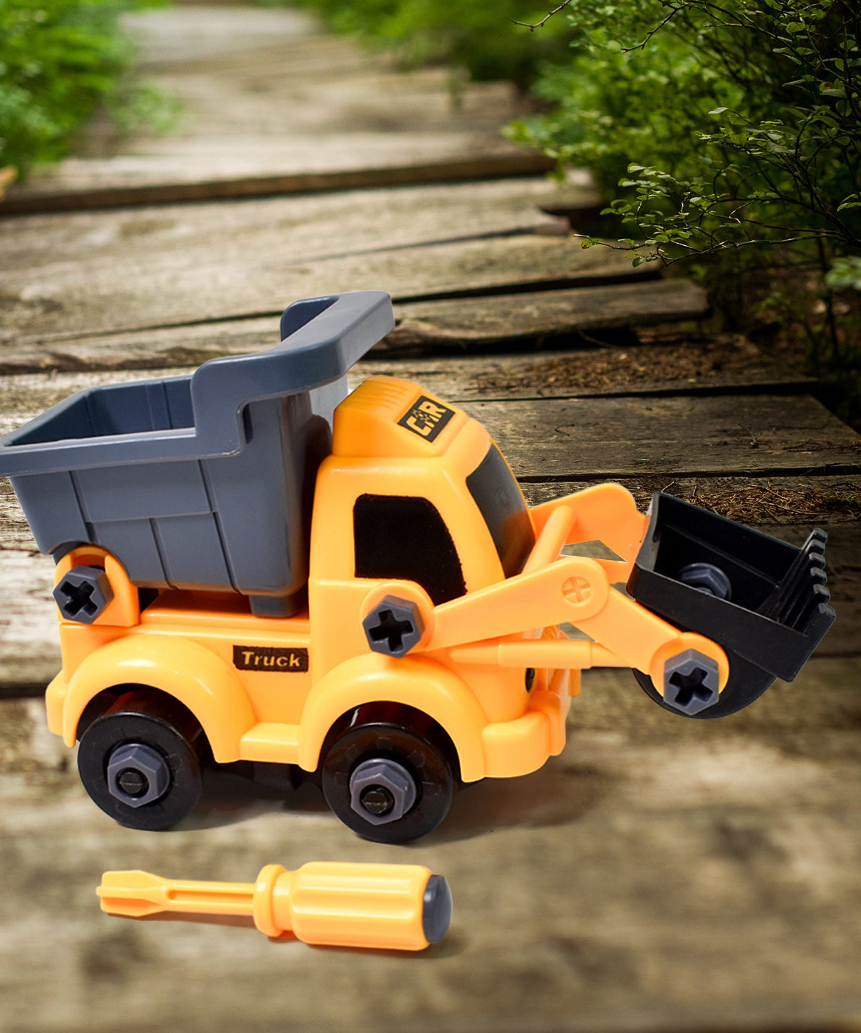 Engineering Vehicles Nut Assembly Toy – DIY Vehicle Model Set for Kids, Simulation Car Construction Toy (2 Pc Set)