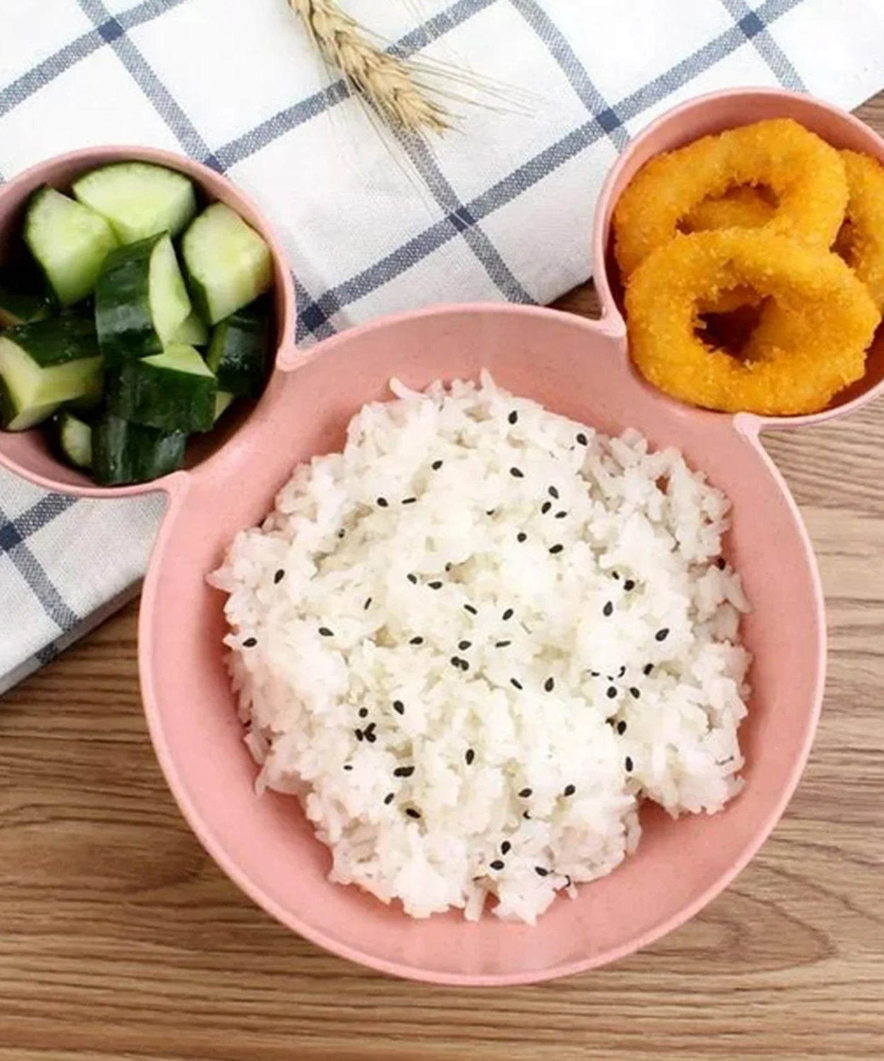 Mickey Mouse Shape Plates for Kids, BPA Free, & Unbreakable Children’s Food Plate, Kids Bowl, Fruit Plate, Baby Cartoon Bowl Plate, Tableware (1 Pc)