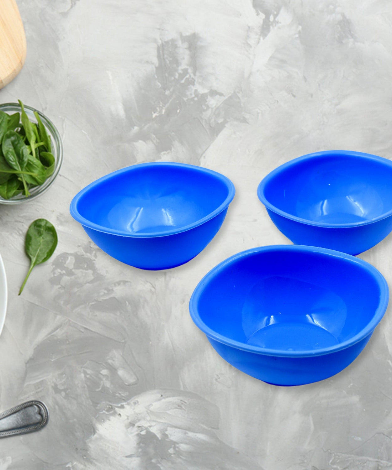 BPA Free Plastic Bowl Set for Cereal, Salad, Rice, Soup, Pasta, Snack Bowl, Microwave Safe, Dishwasher Safe (3 Pcs Set)