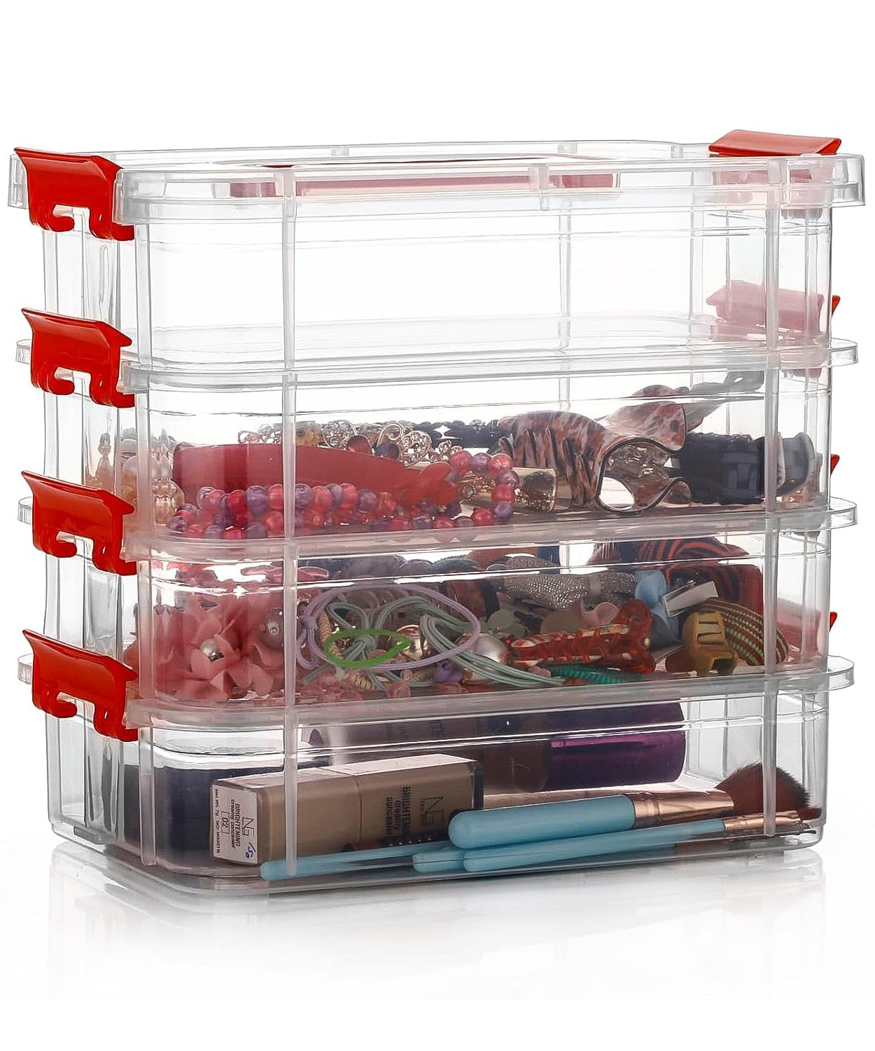 4-Layer Transparent Multipurpose Plastic Storage Box