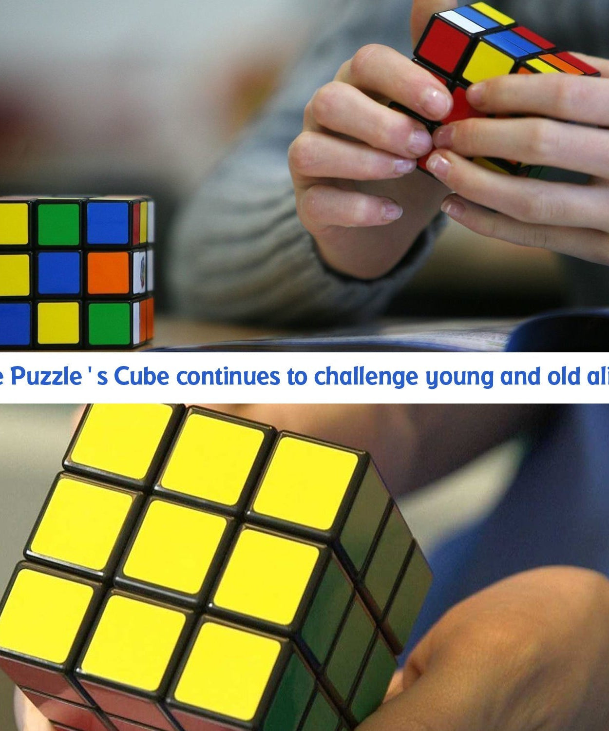 Vibrant plastic cube puzzle set, multicolored