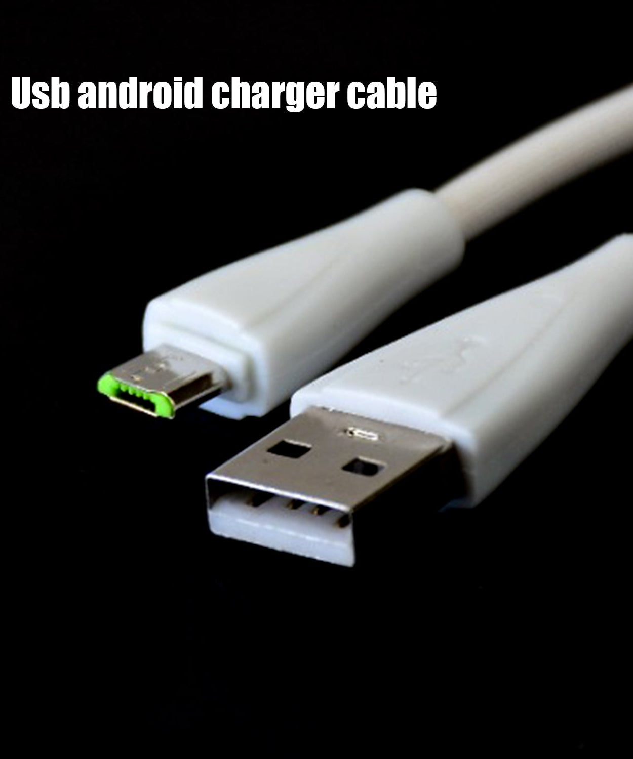 Long micro USB cable for smartphones and tablets.