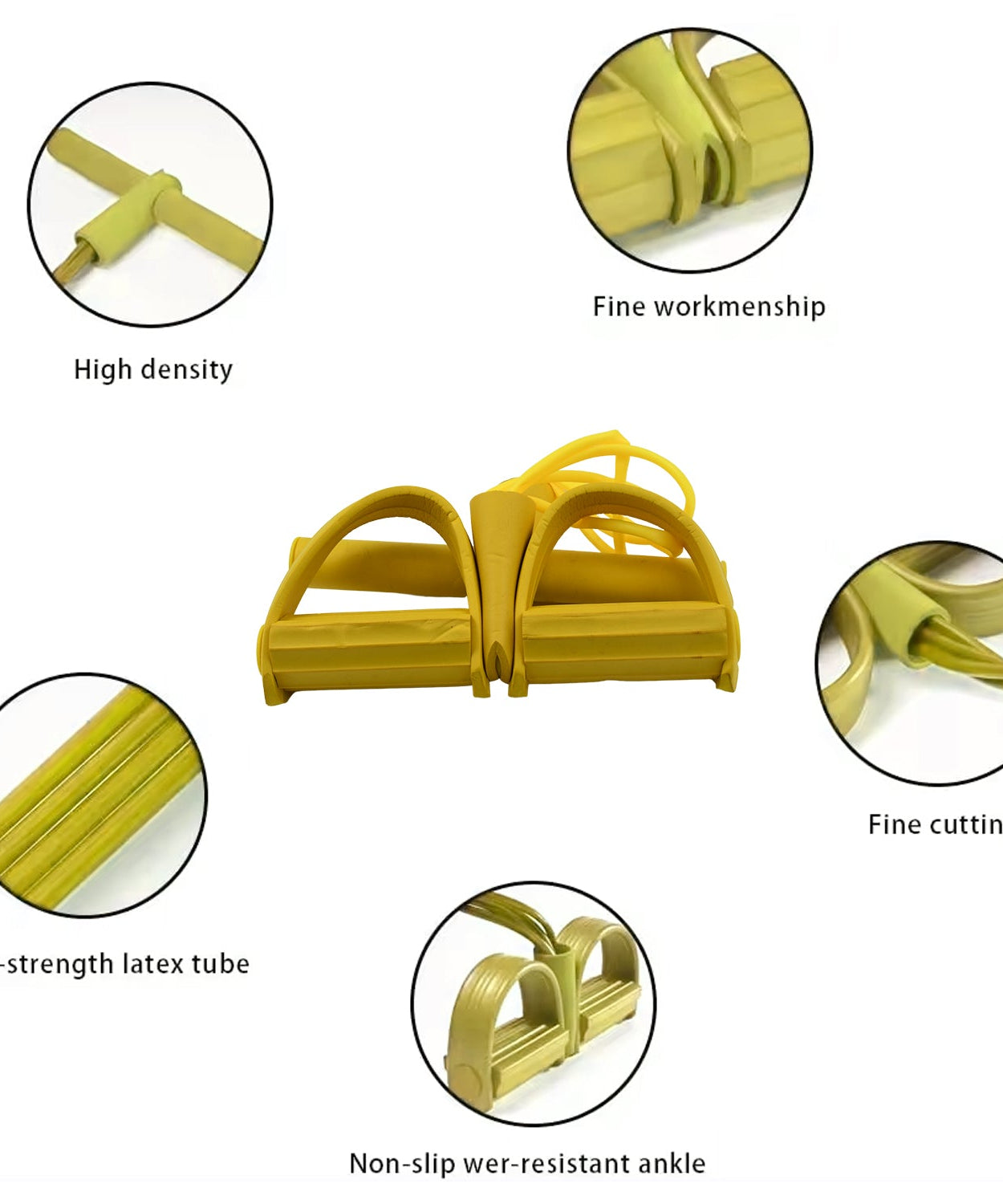 Rubber pull rope for resistance and strength training.