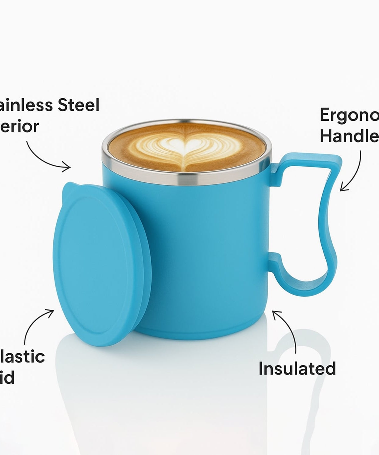 300ml Stainless Steel Mug: Insulated, Leakproof Lid, Hot/Cold Drinks (Mix Color)