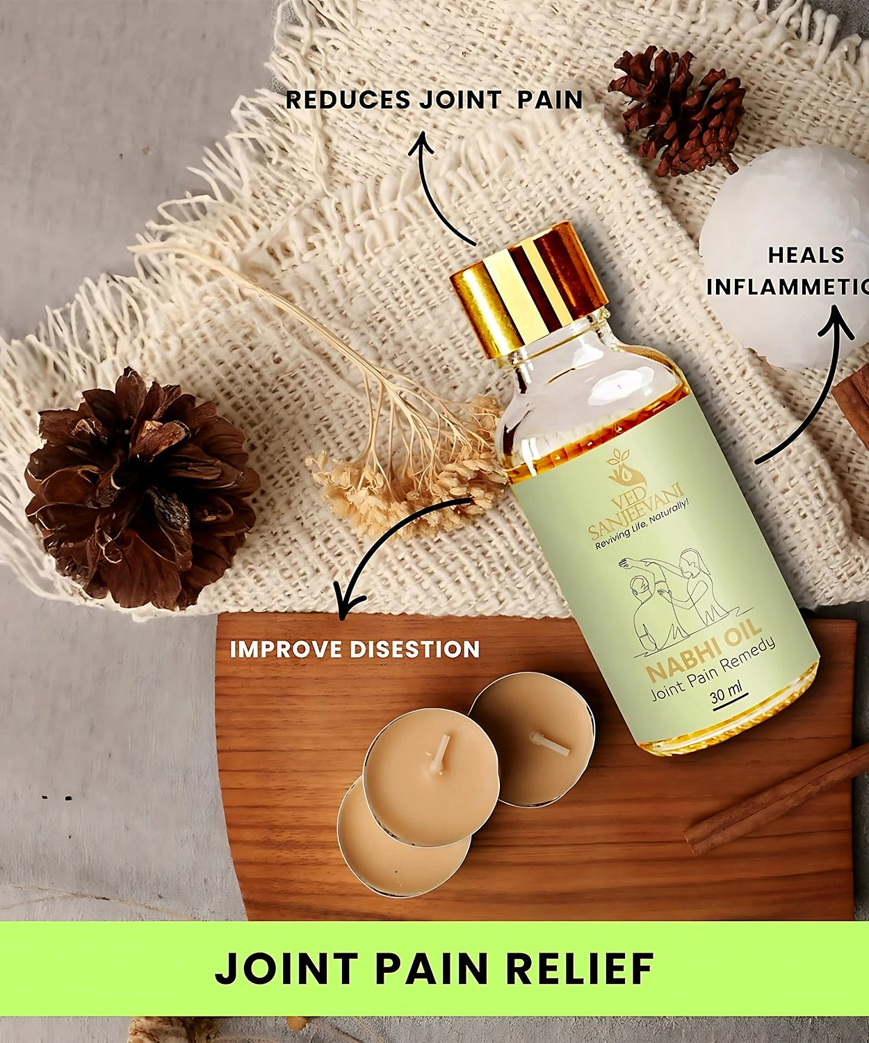 Ved Sanjeevani Nabhi Oil for Joint Pain Relief (30ML / 1 Pc)