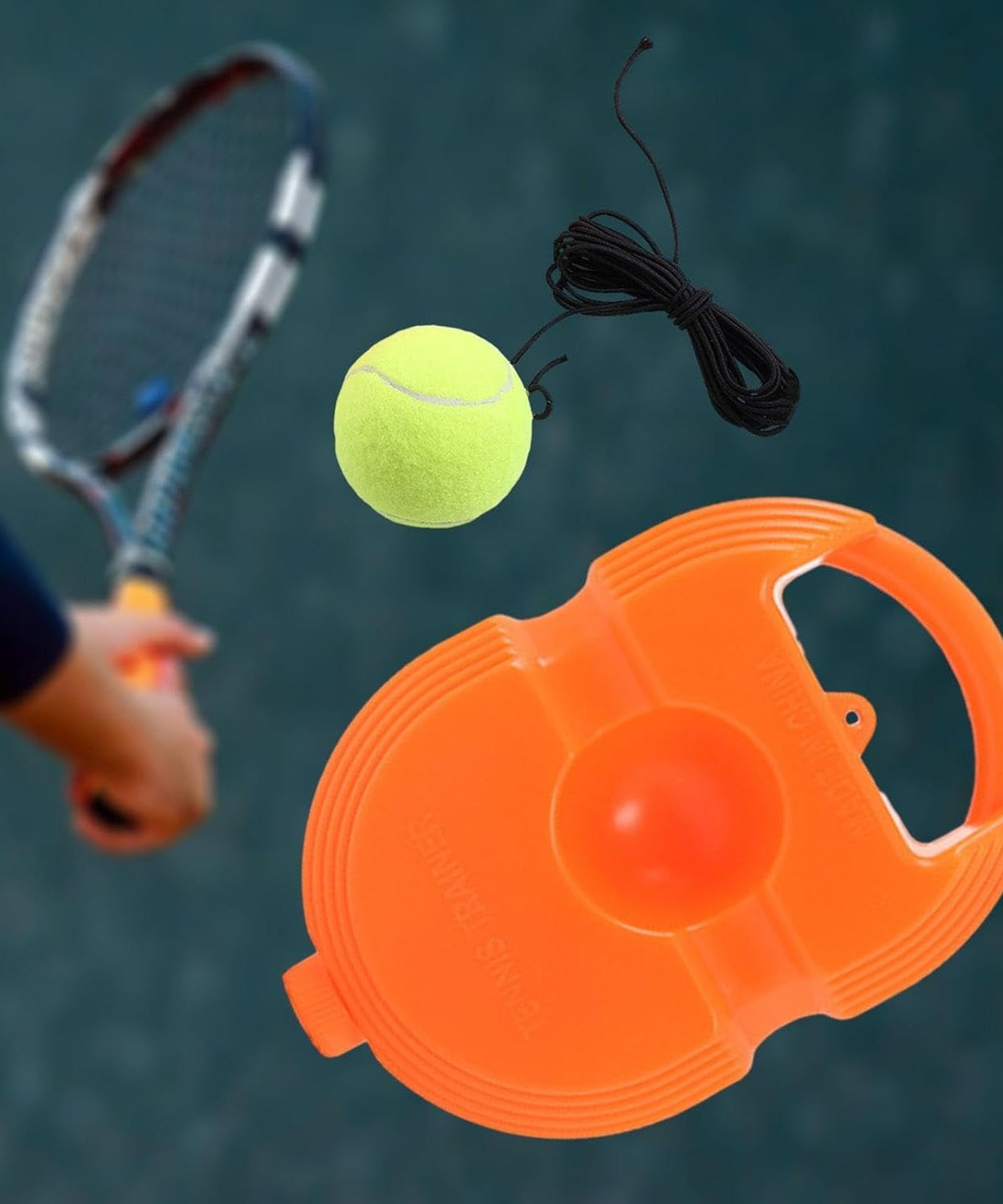 Tennis Trainer Rebound Ball with String, Convenient Tennis Training Gear, Tennis Practice Device Base for Kids Adults