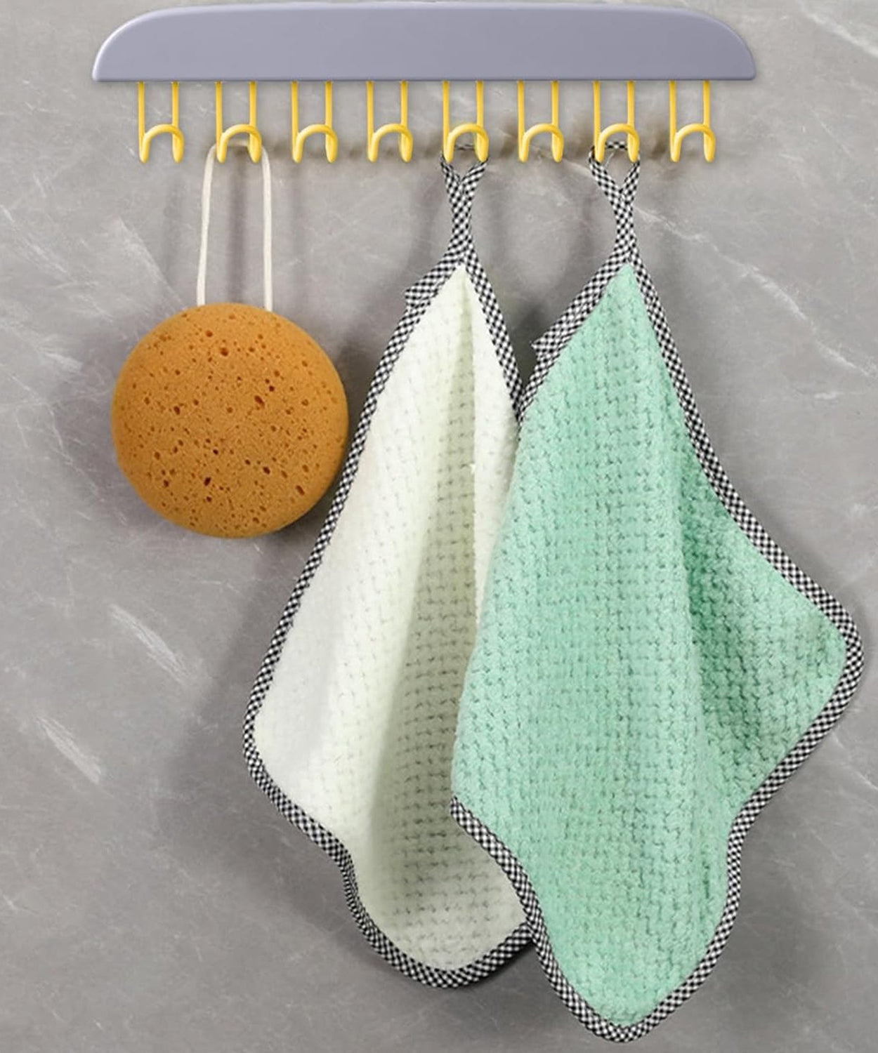 Plastic Organizer Hanger 360 Degree Rotatable Clothes Multifunctional with 8 Hooks Heavy Duty Clothing Tank Top Belt Towel Drying Rack Holder (1 pc)