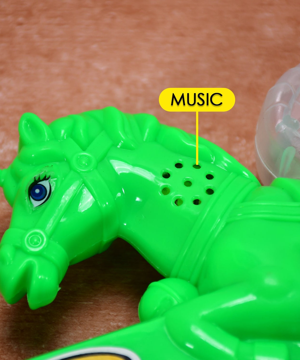 Musical laser light gun for kids, front view