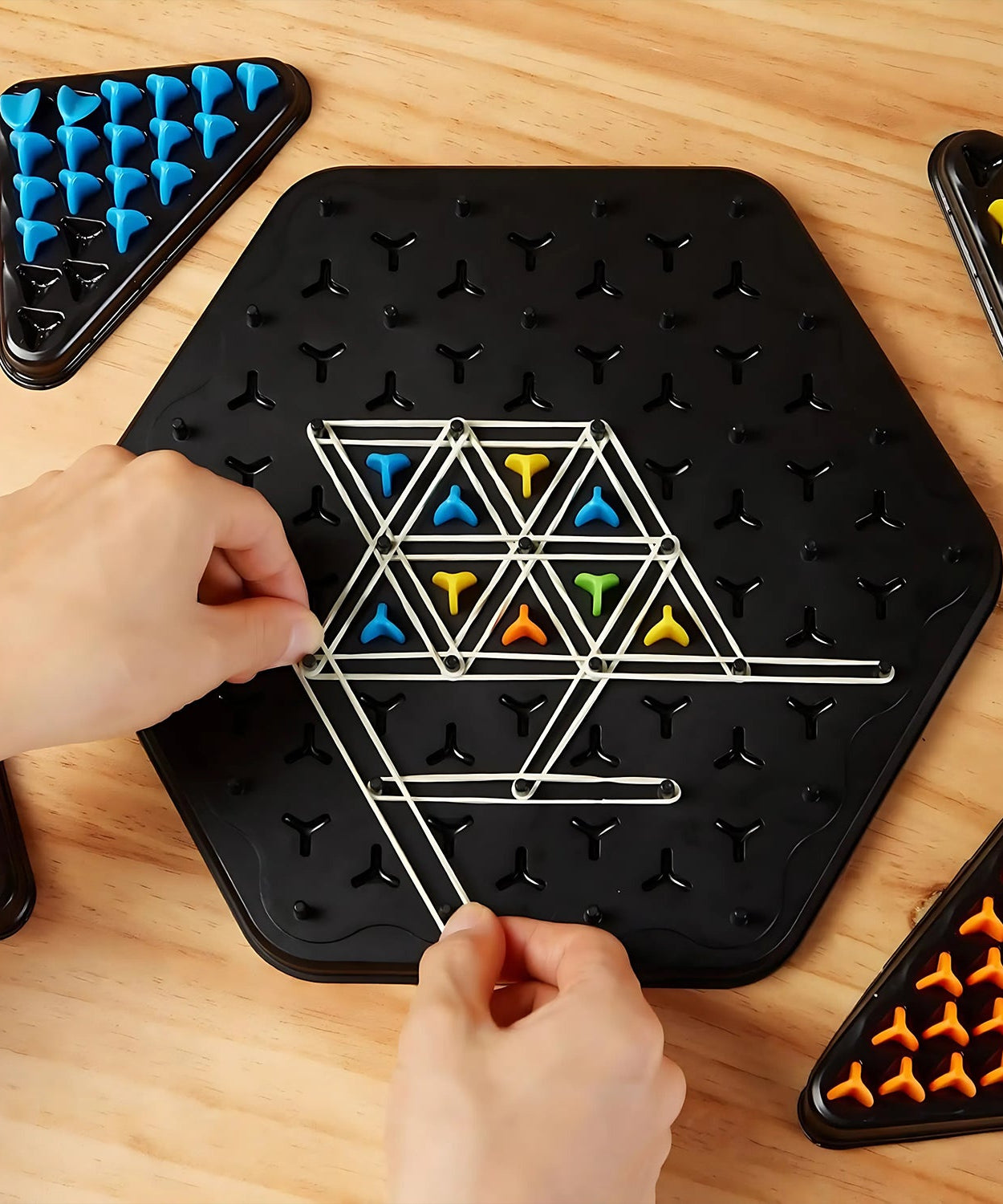 Strategic Triangle Color Matching Puzzle Board Game for Kids & Family