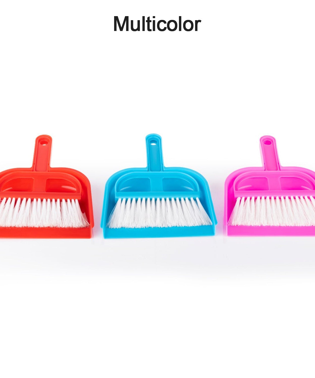 Big dustpan and broom set for multipurpose cleaning
