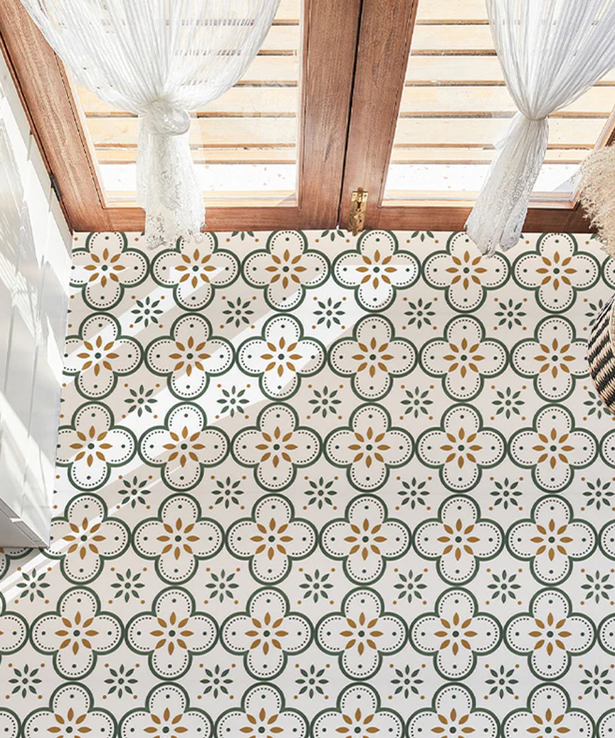 Peel and Stick Floor Tiles Kitchen / Bathroom Backsplash Sticker Detachable Waterproof DIY Tile Stickers for Wall Decoration Tiles Home Decoration (8x8 Inch / 10 Pcs Set)