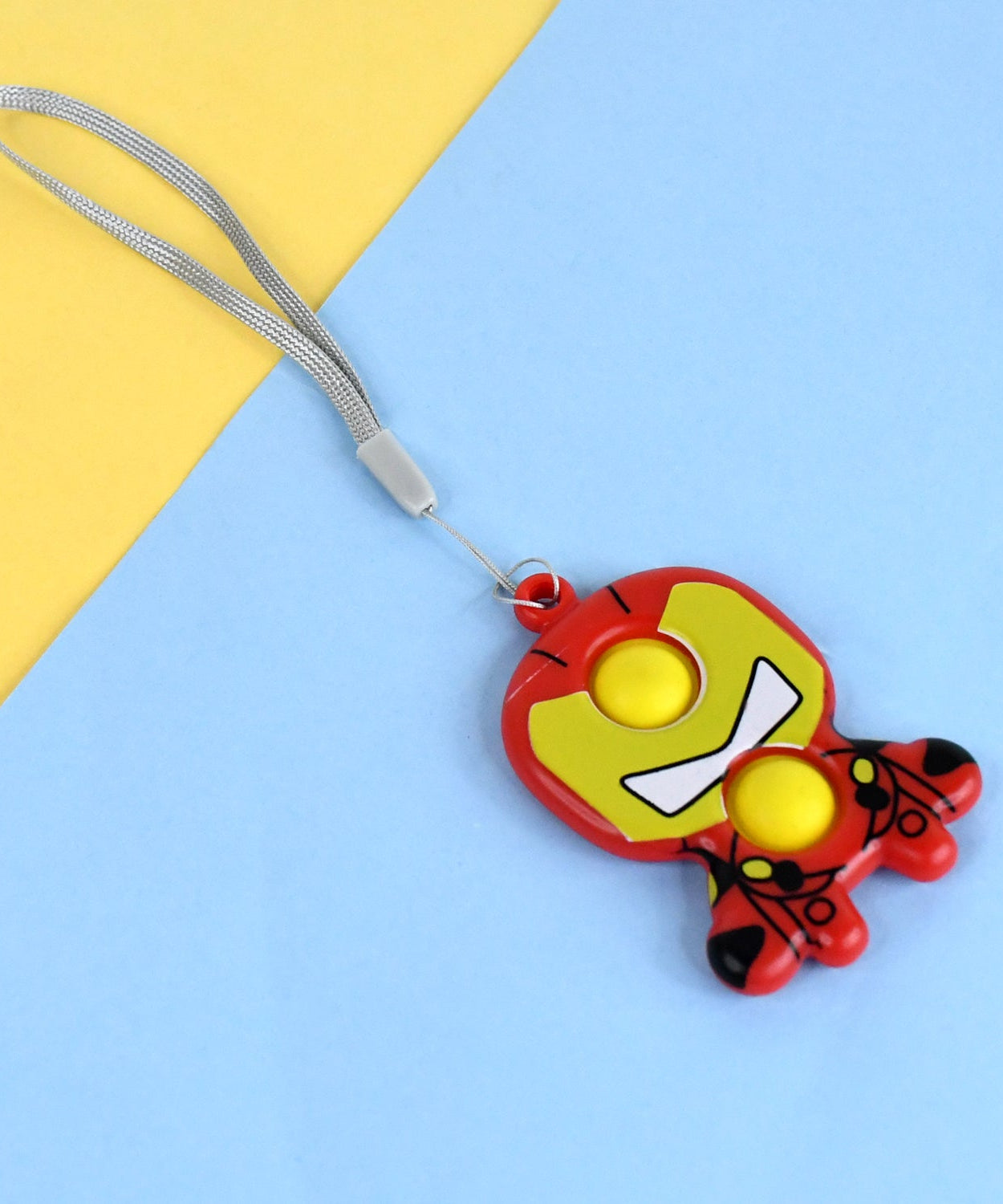 Creative Cartoon Style Mini Push Pop Bubble Keychain (1 Pc)