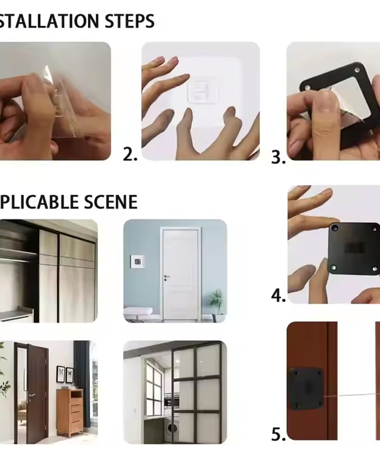 Automatic Door Closer Punch-Free Automatic Sensor Door Closer With 4 Screw