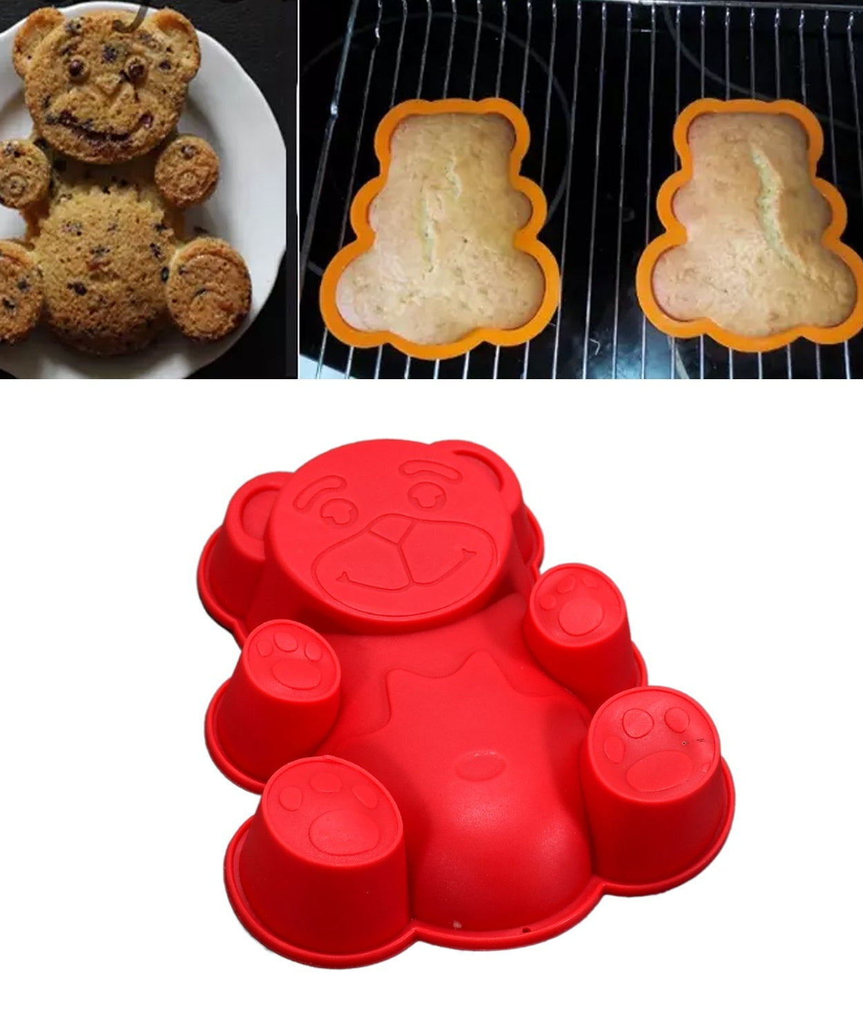 Silicone animal mould set for baking and crafts