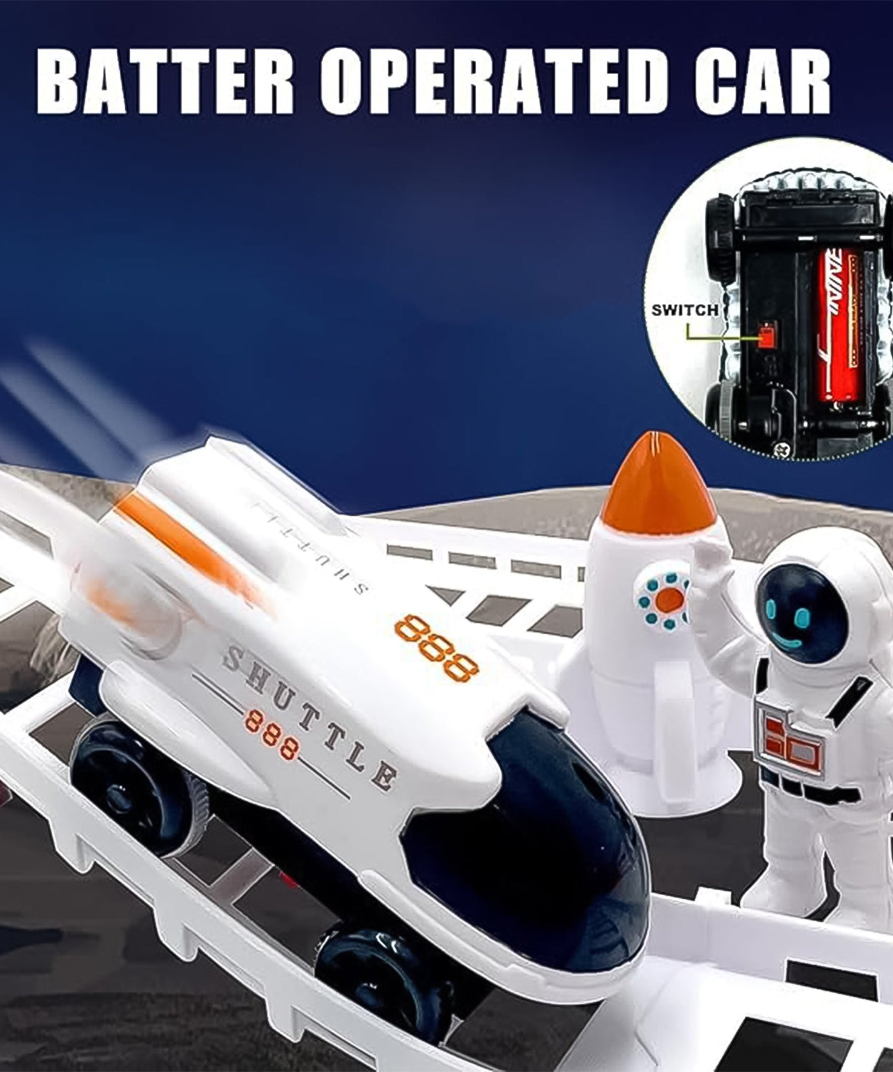 Outer Space Race Track Set for Kids Toys (1 Set)