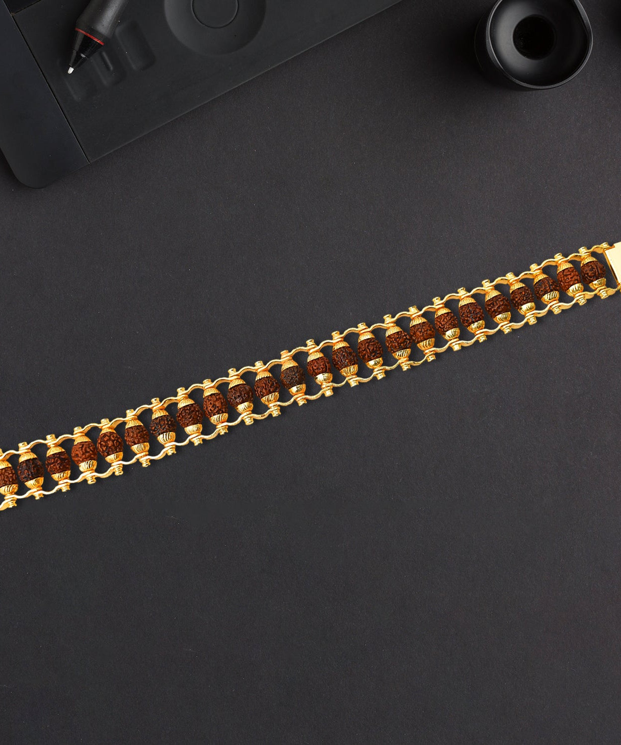  Golden Rudraksha Bracelet 