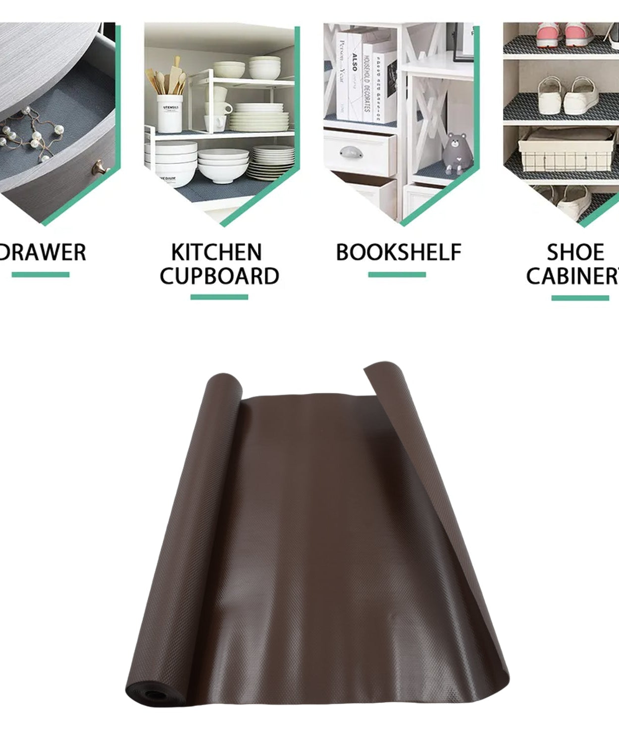 anti-slip mat liner roll for various home applications.