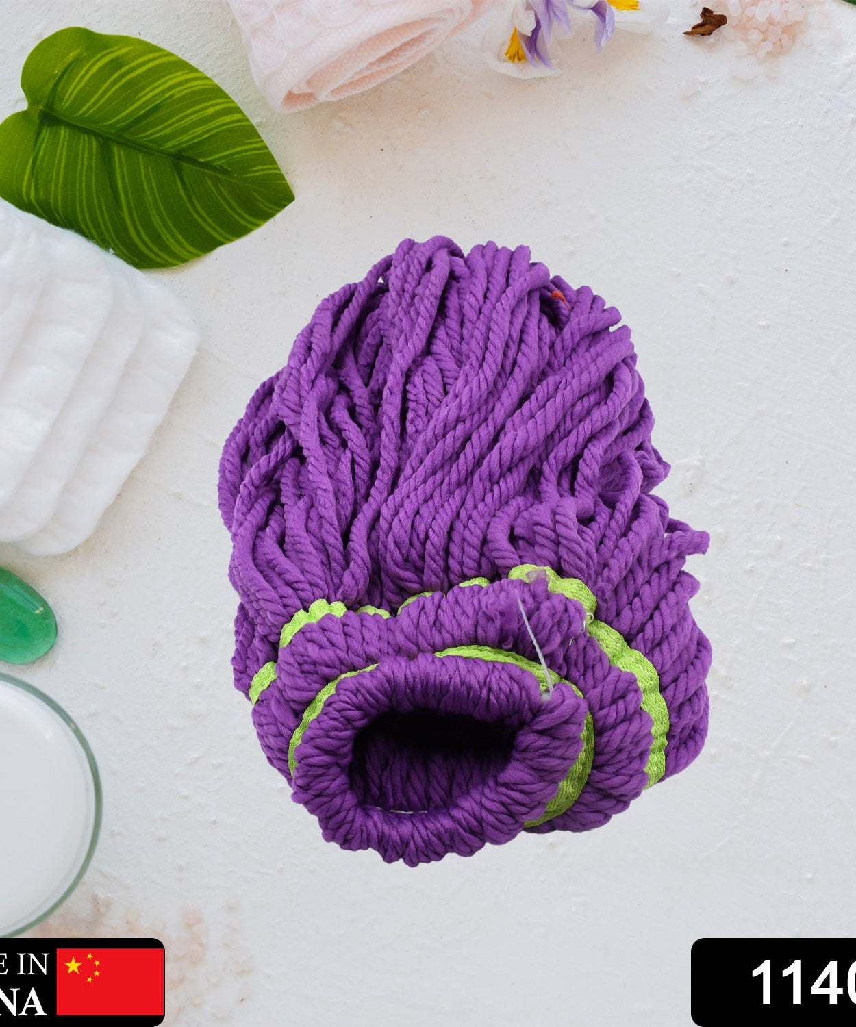 Absorbent microfiber mop head replacement for cleaning