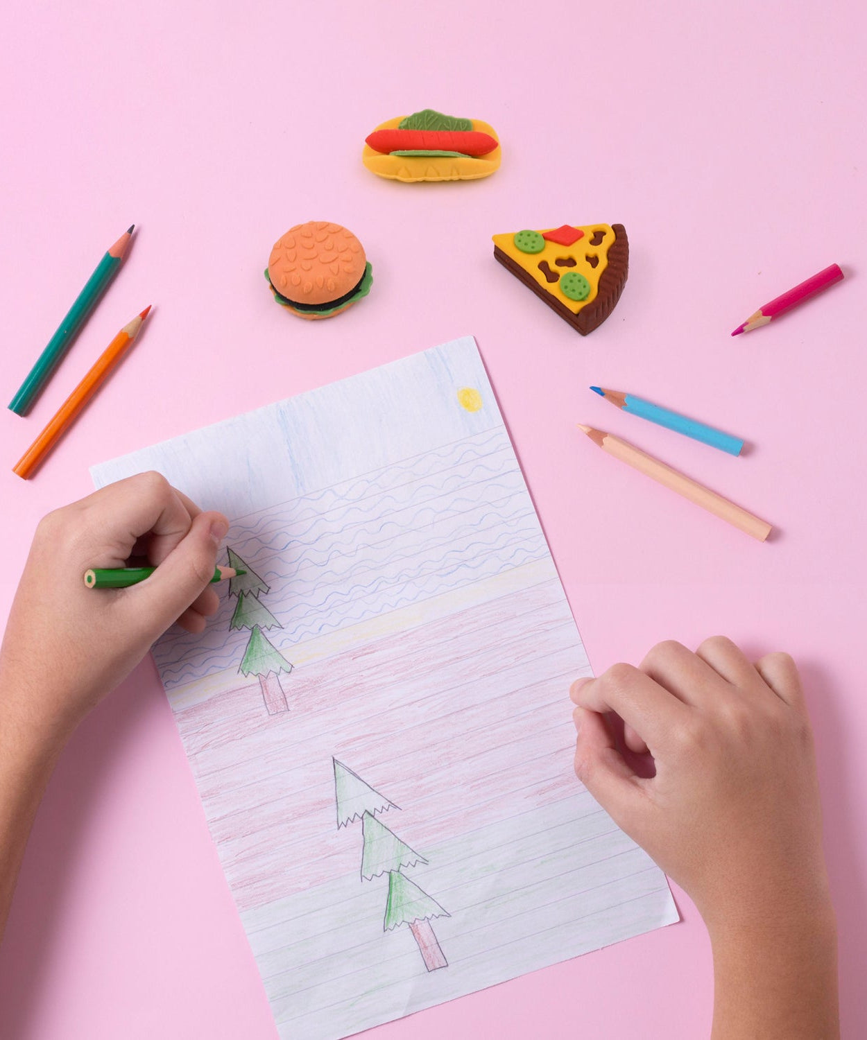 3D Food Fancy & Colorful Erasers – Cute Novelty Eraser Set for Kids & School Prize (1 Set / Mix Design & Color)