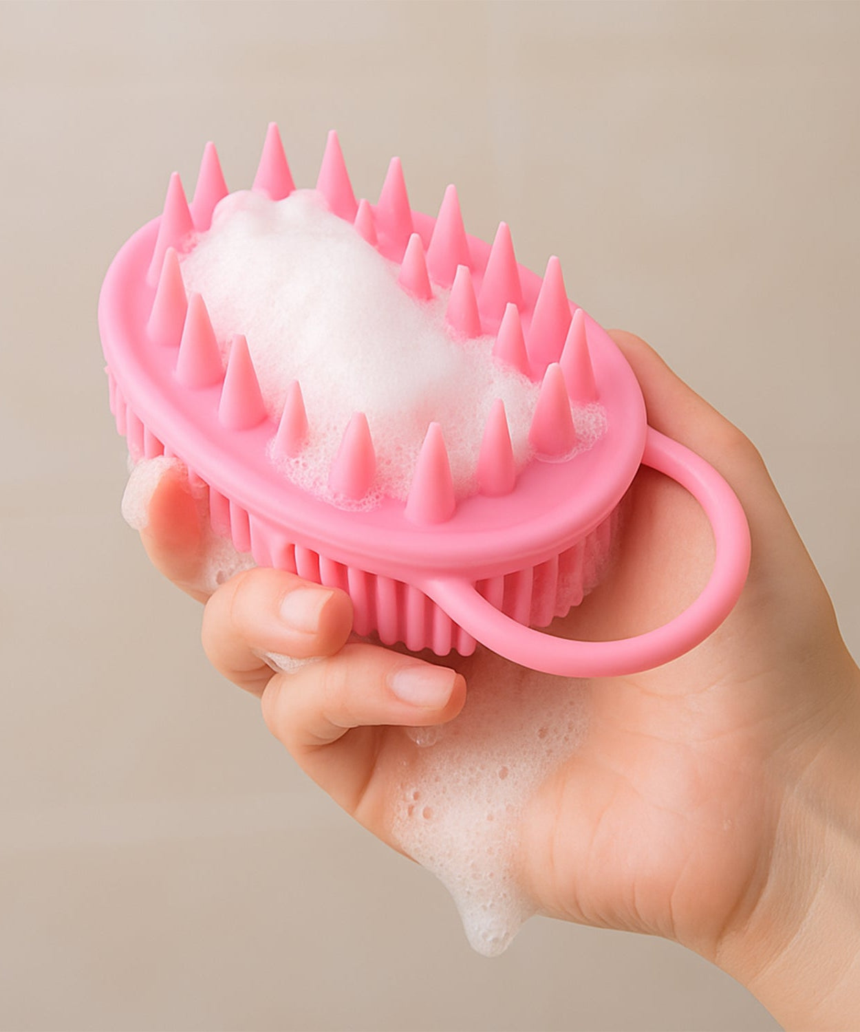 2-in-1 Silicone Soft Bristle Bath Brush